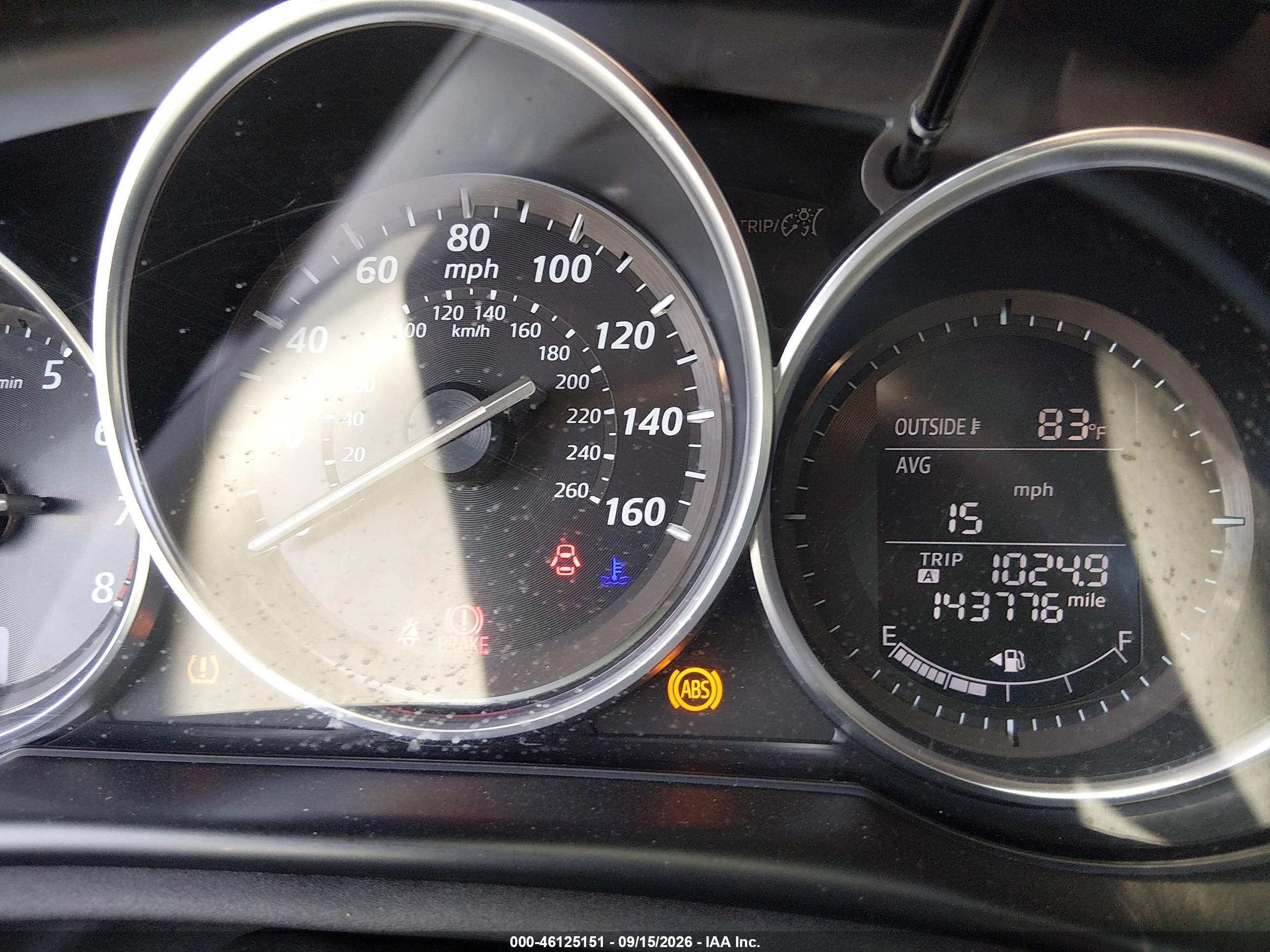 2015 Mazda Cx-5 VIN JM3KE2CY4F0456817 IAAI salvage auction — Top/Roof, Salvage (California), sold $2,400 on 2026-09-28 (photo 7)