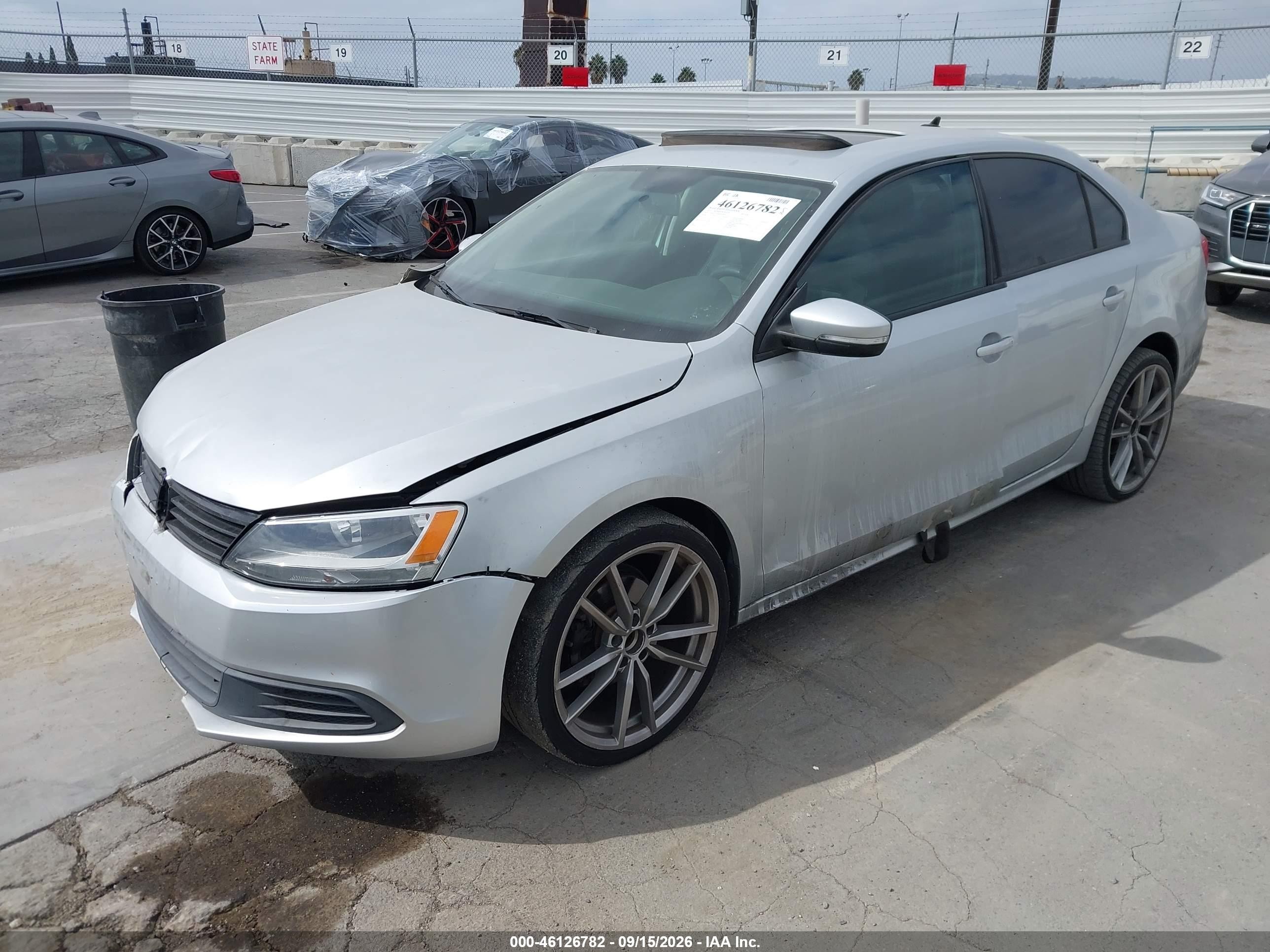 2011 Volkswagen Jetta VIN 3VWDZ7AJ6BM307841 IAAI salvage auction — Front End, Salvage (California), sold $700 on 2026-09-25 (photo 2)