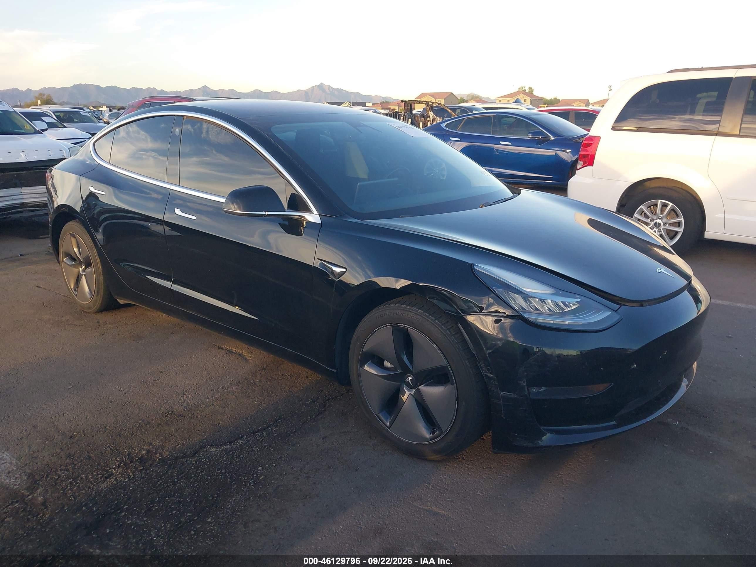 2018 Tesla Model 3 VIN 5YJ3E1EA2JF044493 IAAI salvage auction — Side, Salvage (Arizona), sold $6,700 on 2026-09-29 (photo 1)
