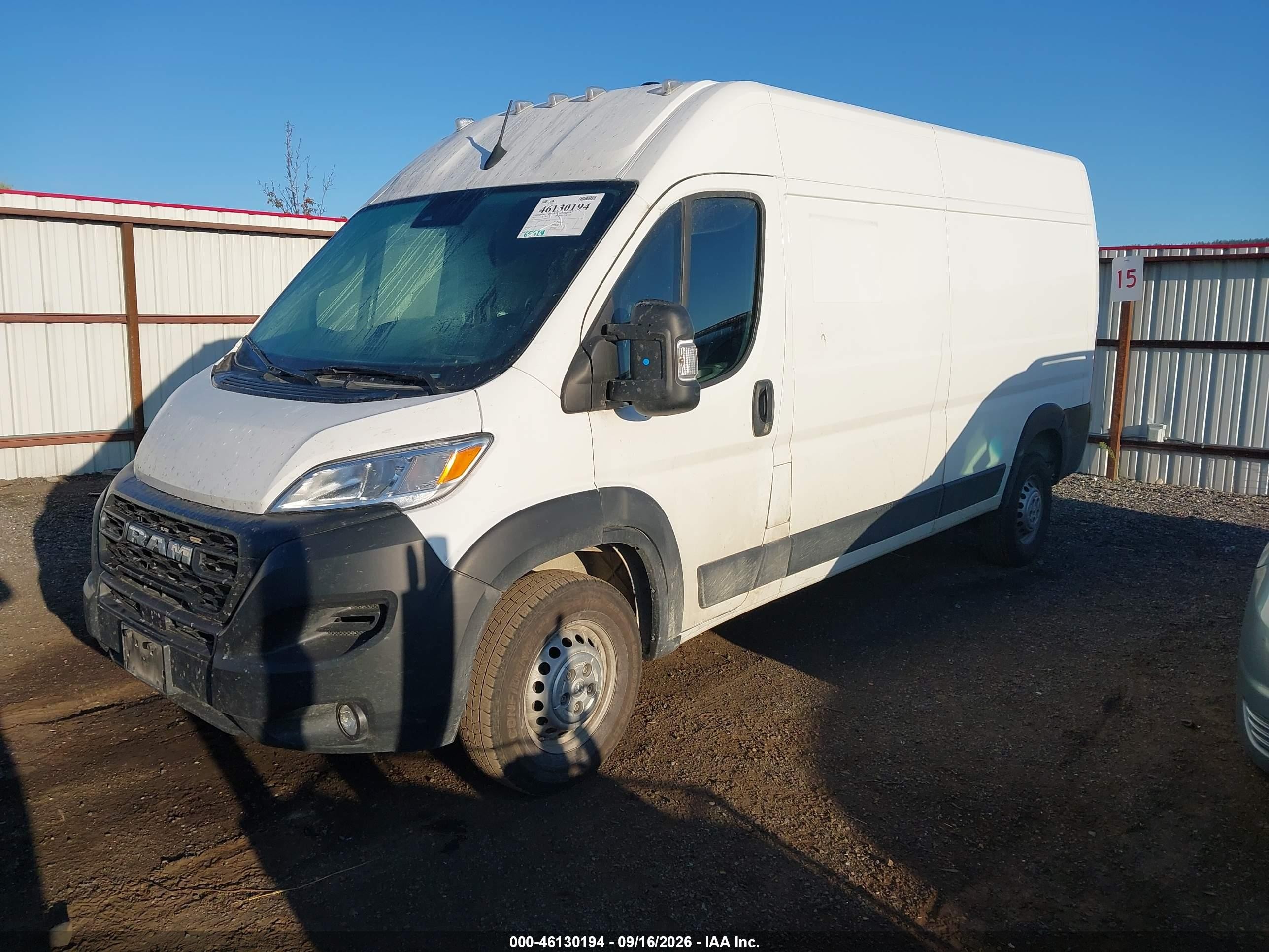 2025 Ram Promaster 2500 VIN 3C6LRVDG8SE519337 IAAI salvage auction — Normal Wear, Enterprise Vehicles Clear Only (Washington), sold $15,300 on 2026-09-19 (photo 2)