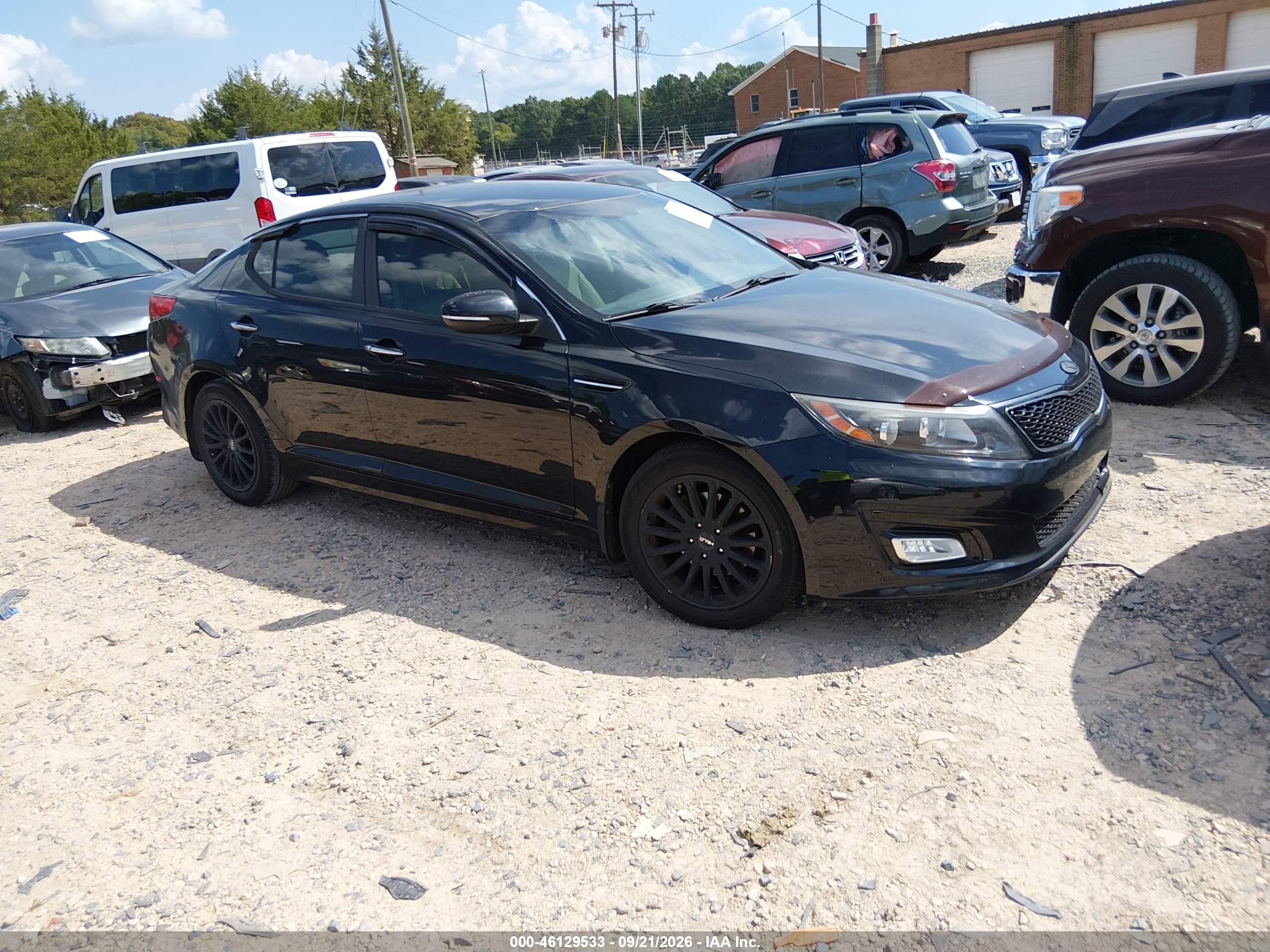 2015 Kia Optima VIN 5XXGN4A77FG370436 IAAI salvage auction — Normal Wear, Clear-Dealer Only (North Carolina), sold $1,050 on 2026-10-01 (photo 1)
