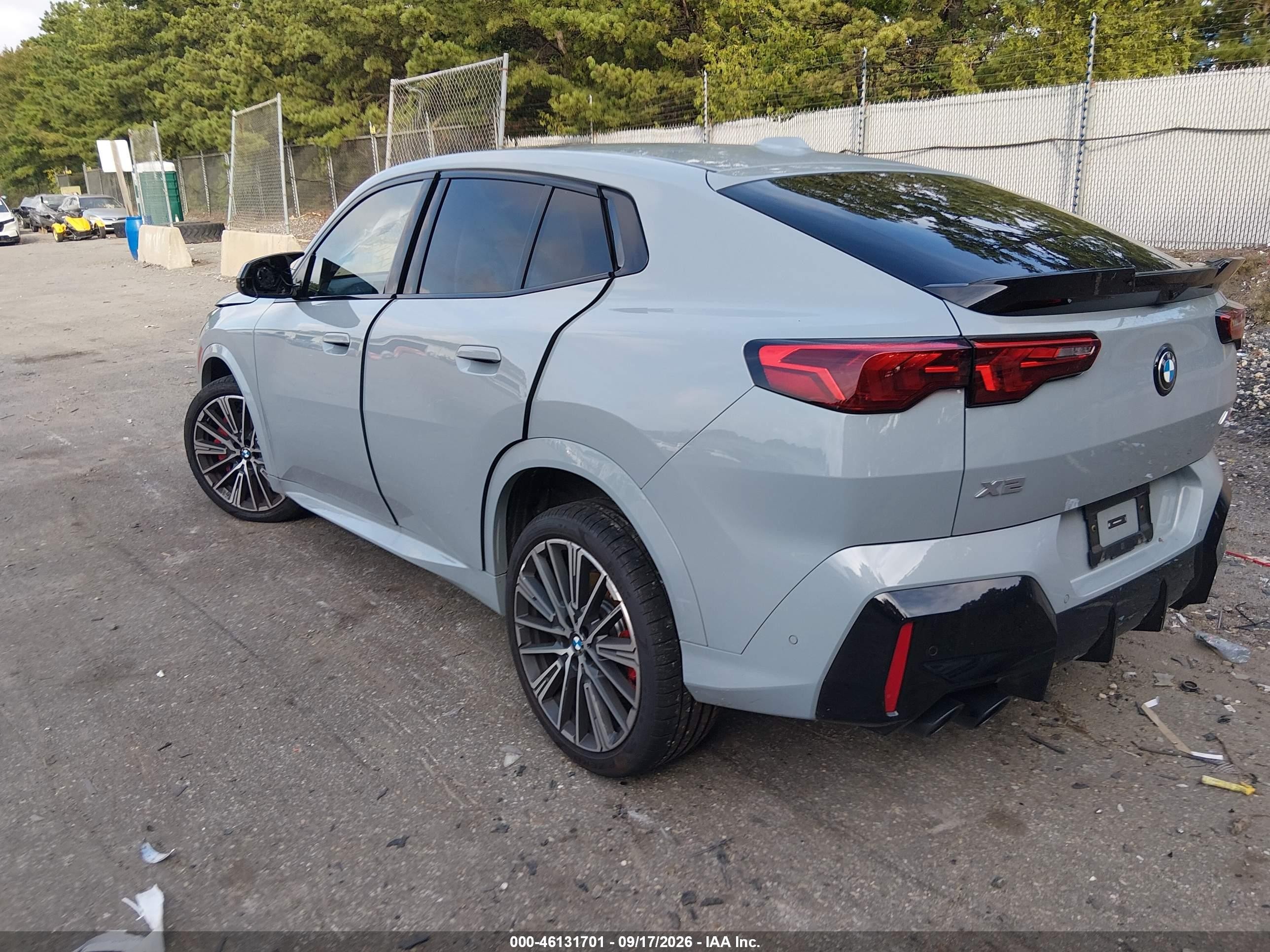 2026 BMW X2 VIN WBX83GM09T5673571 IAAI salvage auction — Unknown, Clear (New York), sold $21,700 on 2026-09-25 (photo 3)