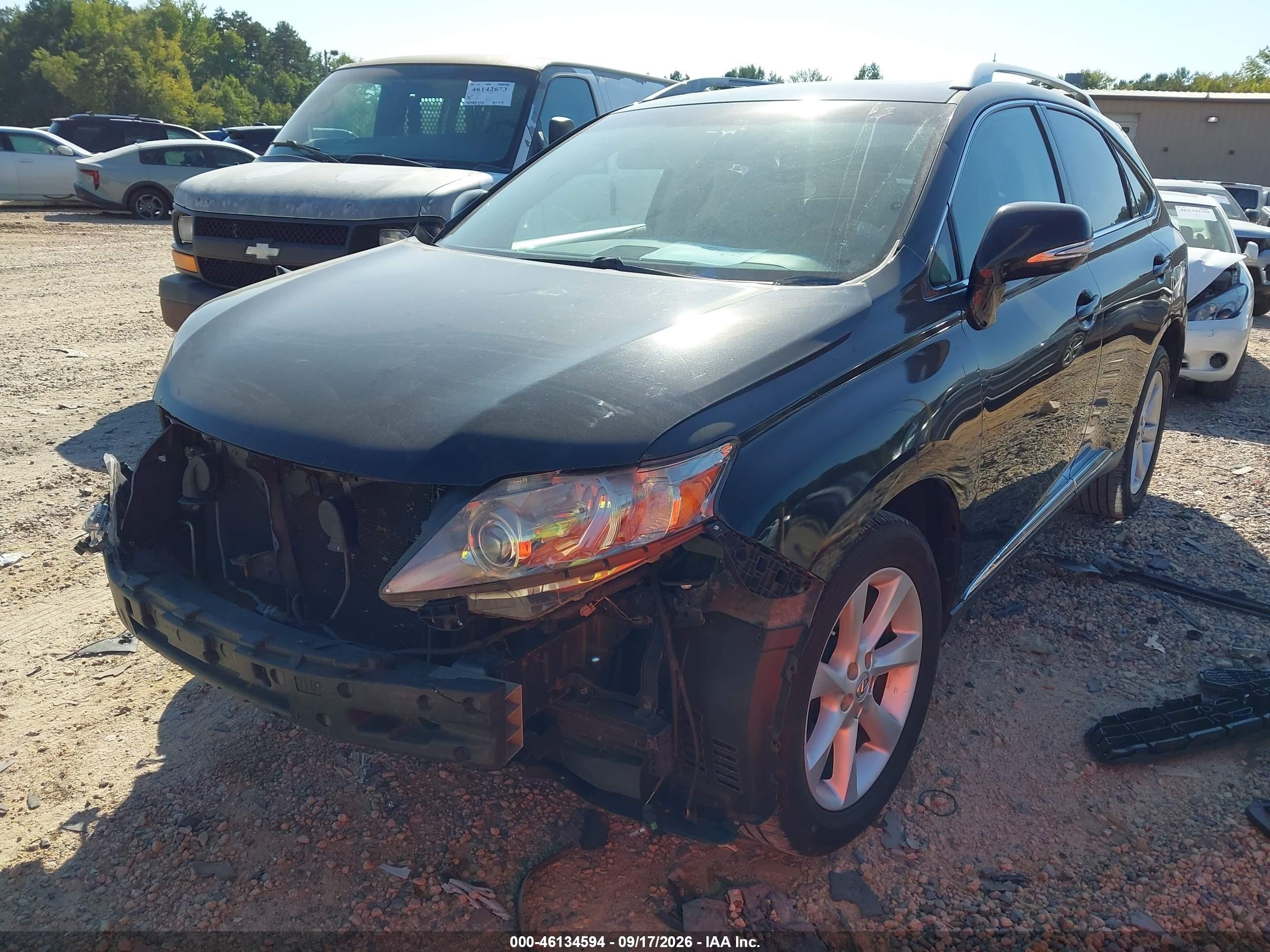 2010 Lexus Rx 350 VIN JTJBK1BA3A2432261 IAAI salvage auction — Front End, Salvage (North Carolina), sold $3,700 on 2026-10-07 (photo 2)