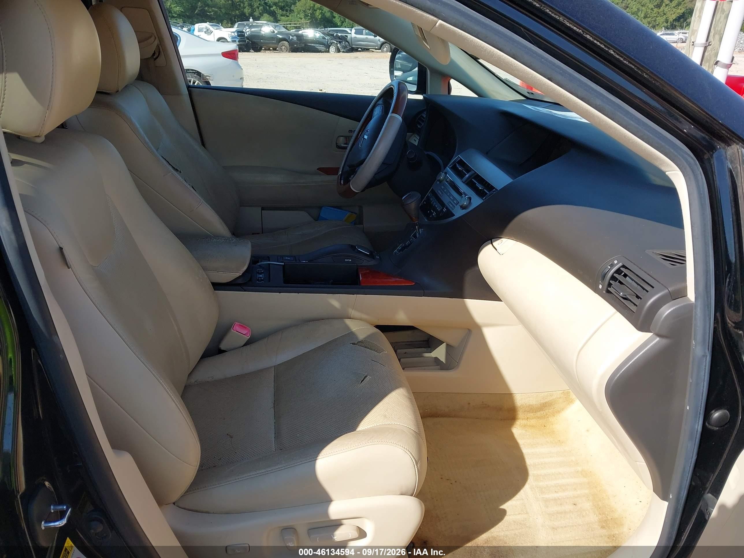 2010 Lexus Rx 350 VIN JTJBK1BA3A2432261 IAAI salvage auction — Front End, Salvage (North Carolina), sold $3,700 on 2026-10-07 (photo 5)