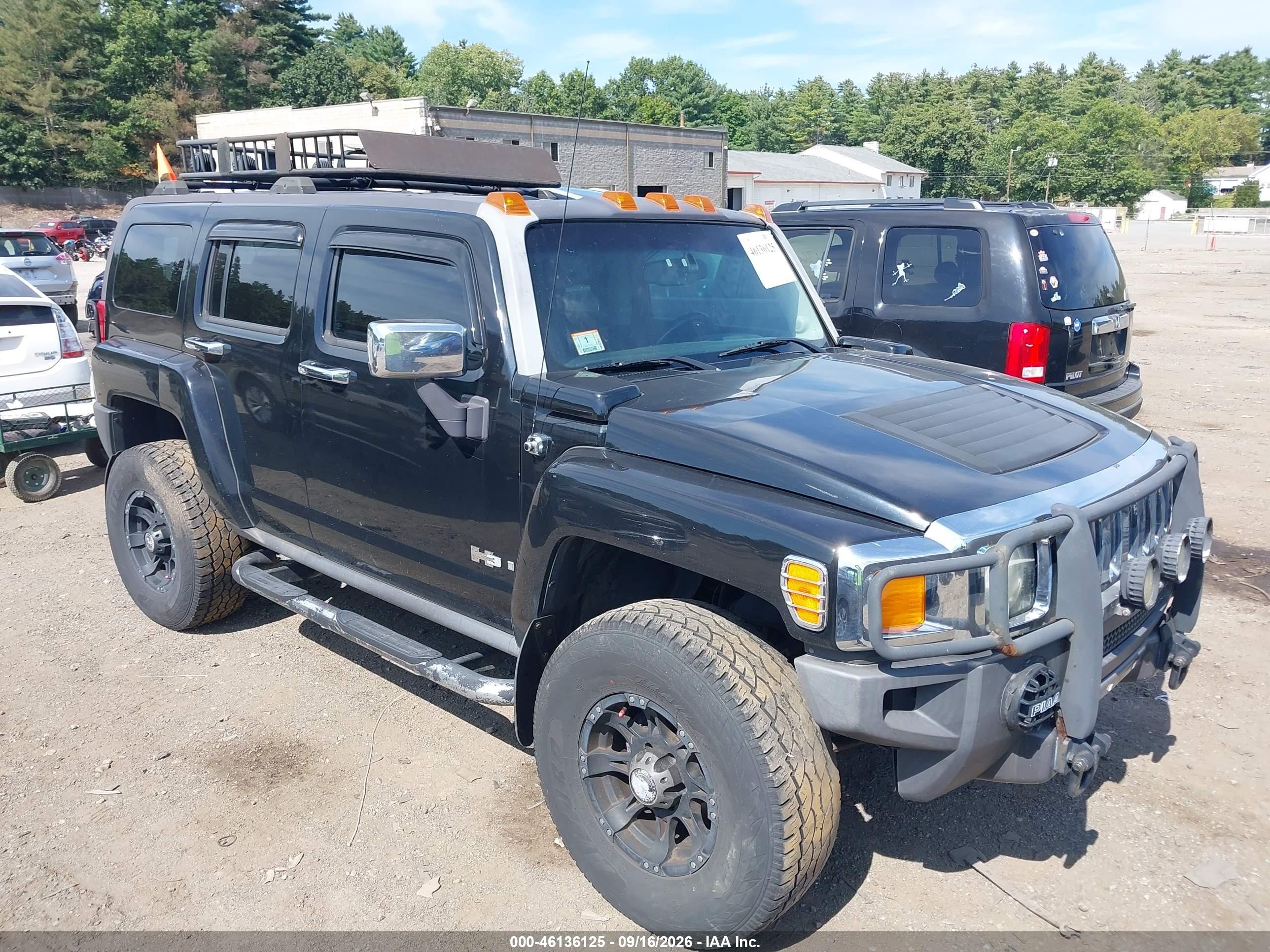 2006 Hummer H3 VIN 5GTDN136768170397 IAAI salvage auction — Side, Clear (Massachusetts), sold $800 on 2026-09-23 (photo 1)