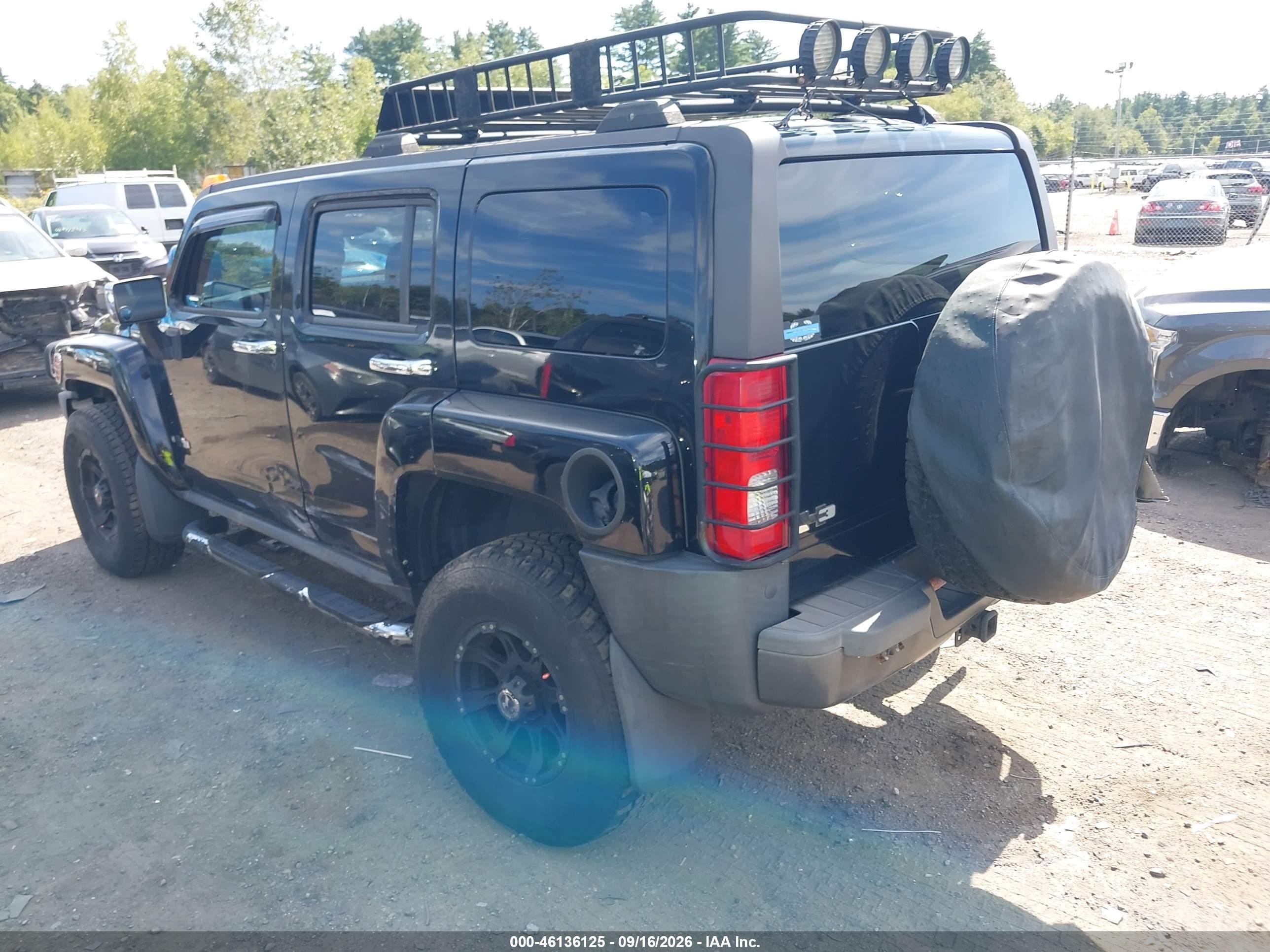 2006 Hummer H3 VIN 5GTDN136768170397 IAAI salvage auction — Side, Clear (Massachusetts), sold $800 on 2026-09-23 (photo 3)