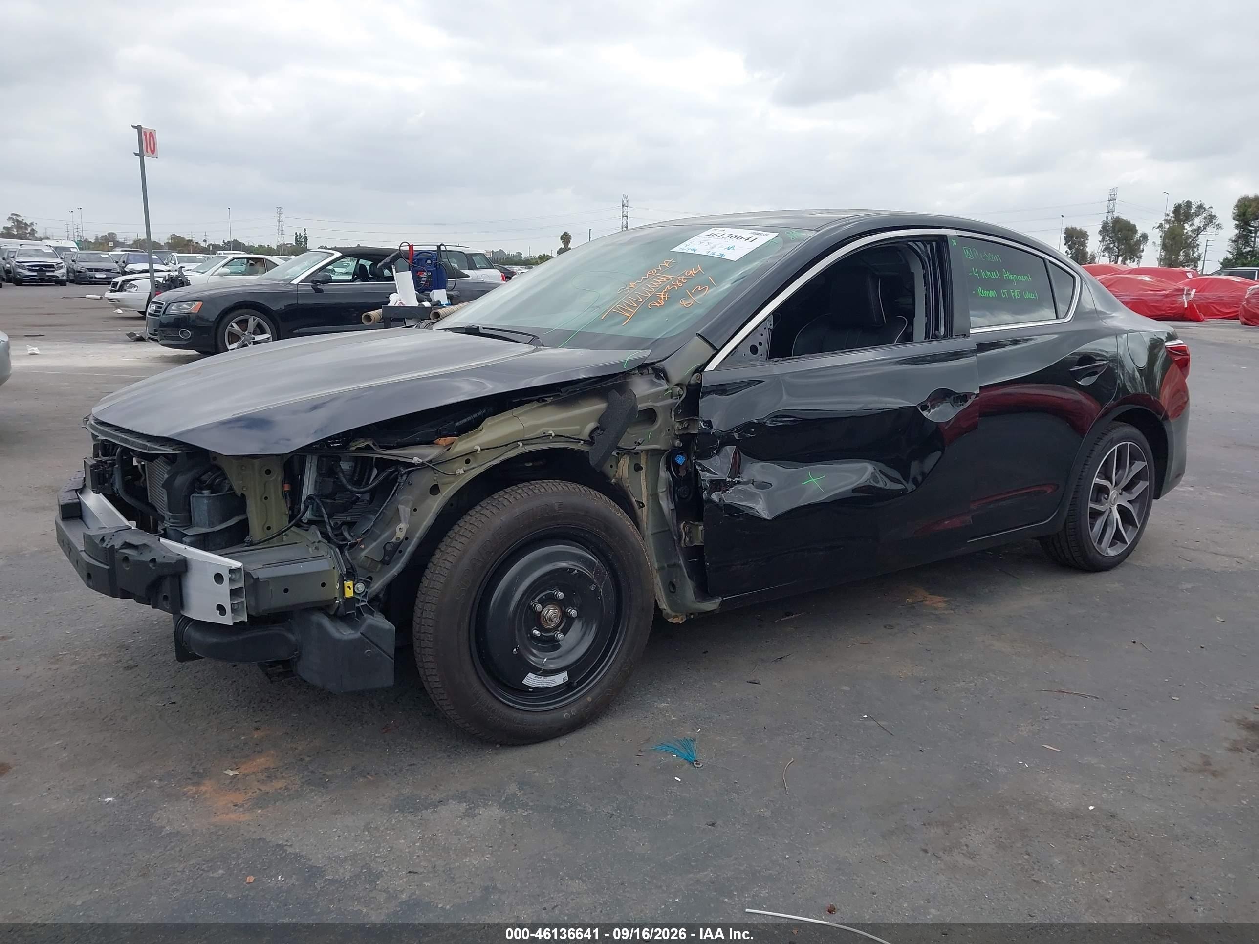 2022 Acura ILX VIN 19UDE2F75NA002297 IAAI salvage auction — Front End, Salvage (California), sold $6,800 on 2026-09-24 (photo 2)