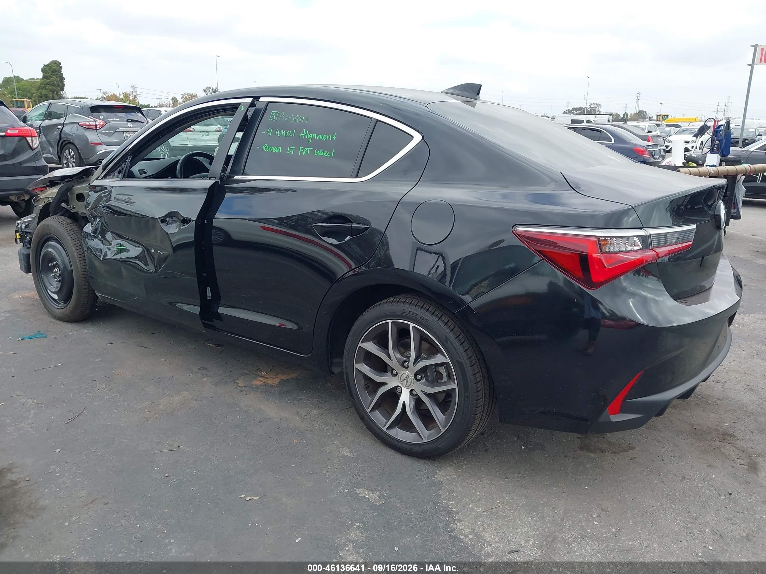 2022 Acura ILX VIN 19UDE2F75NA002297 IAAI salvage auction — Front End, Salvage (California), sold $6,800 on 2026-09-24 (photo 3)