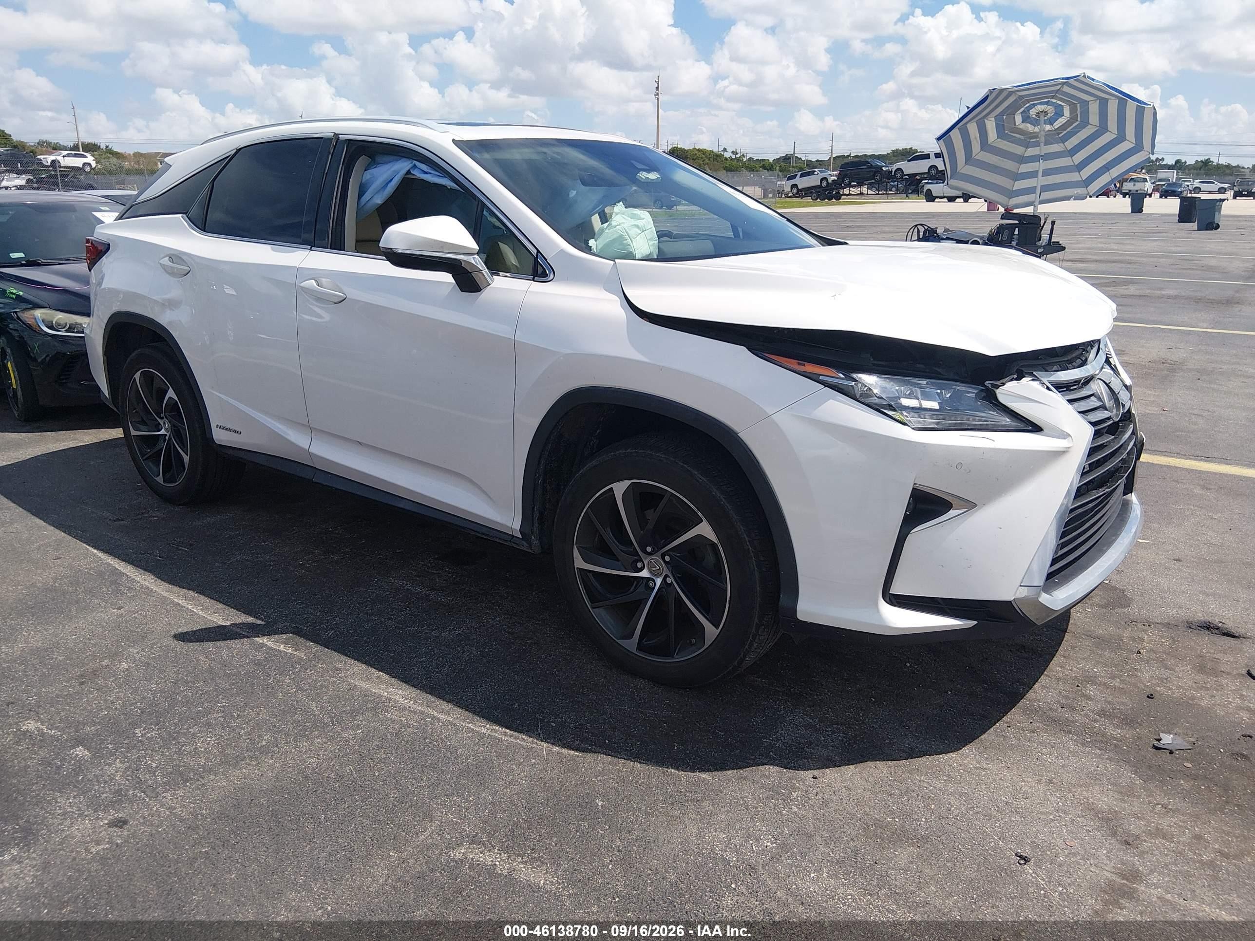 2016 Lexus RX 450h VIN 2T2ZFMCA4GC001357 — IAAI salvage auction photo