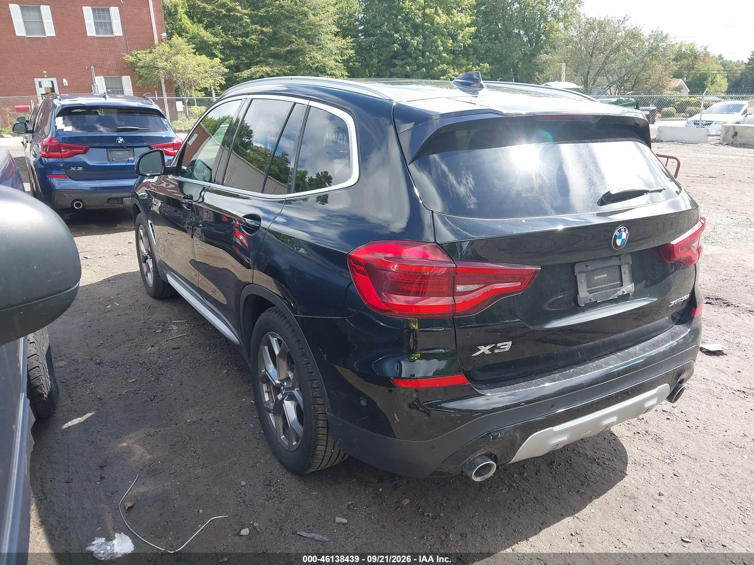 2020 BMW X3 VIN 5UXTY5C09L9C93526 IAAI salvage auction — Water/Flood, Salvage (Massachusetts), sold $12,400 on 2026-10-06 (photo 3)