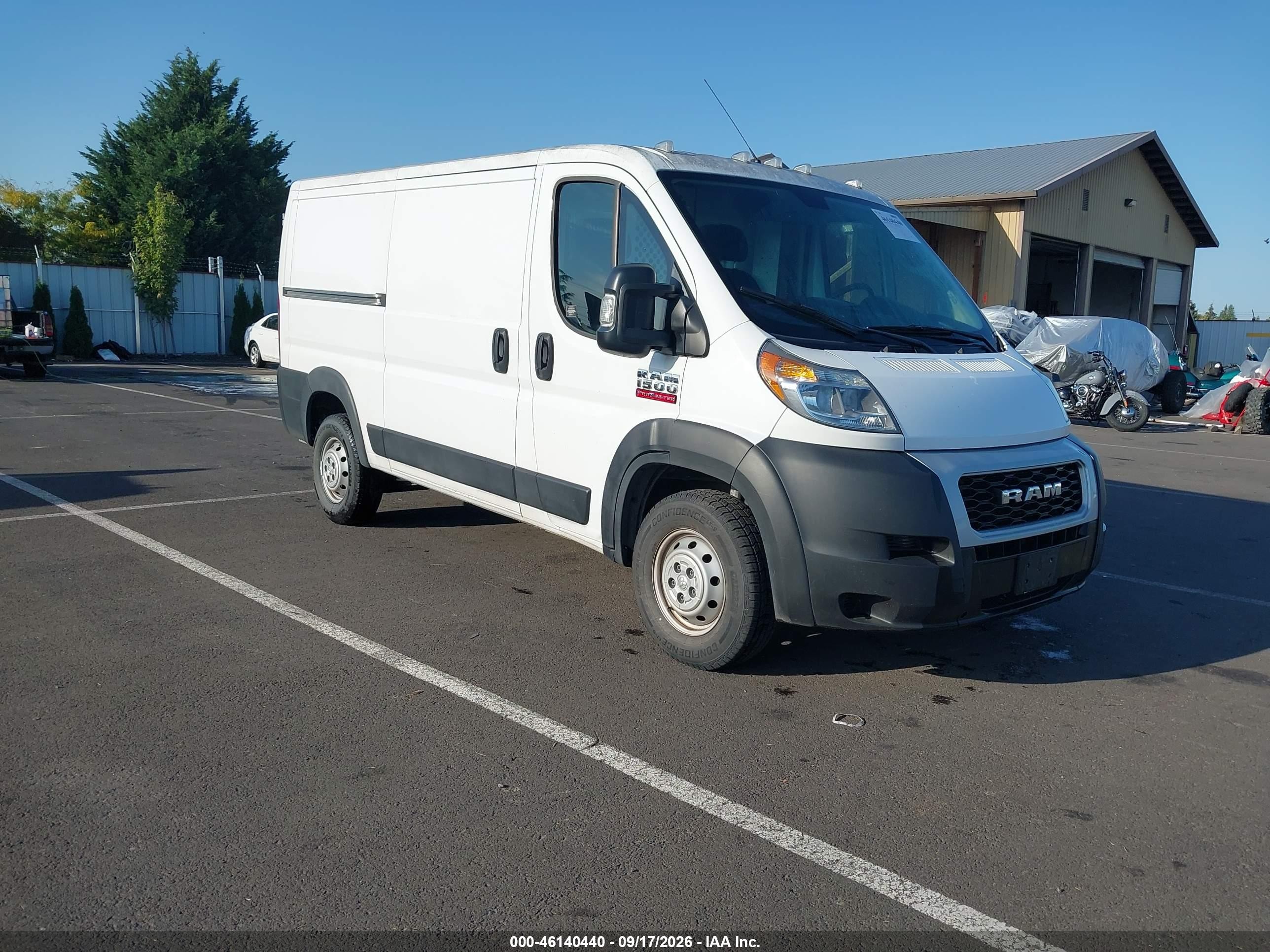 2019 Ram ProMaster 1500 VIN 3C6TRVAG5KE538156 — IAAI salvage auction photo