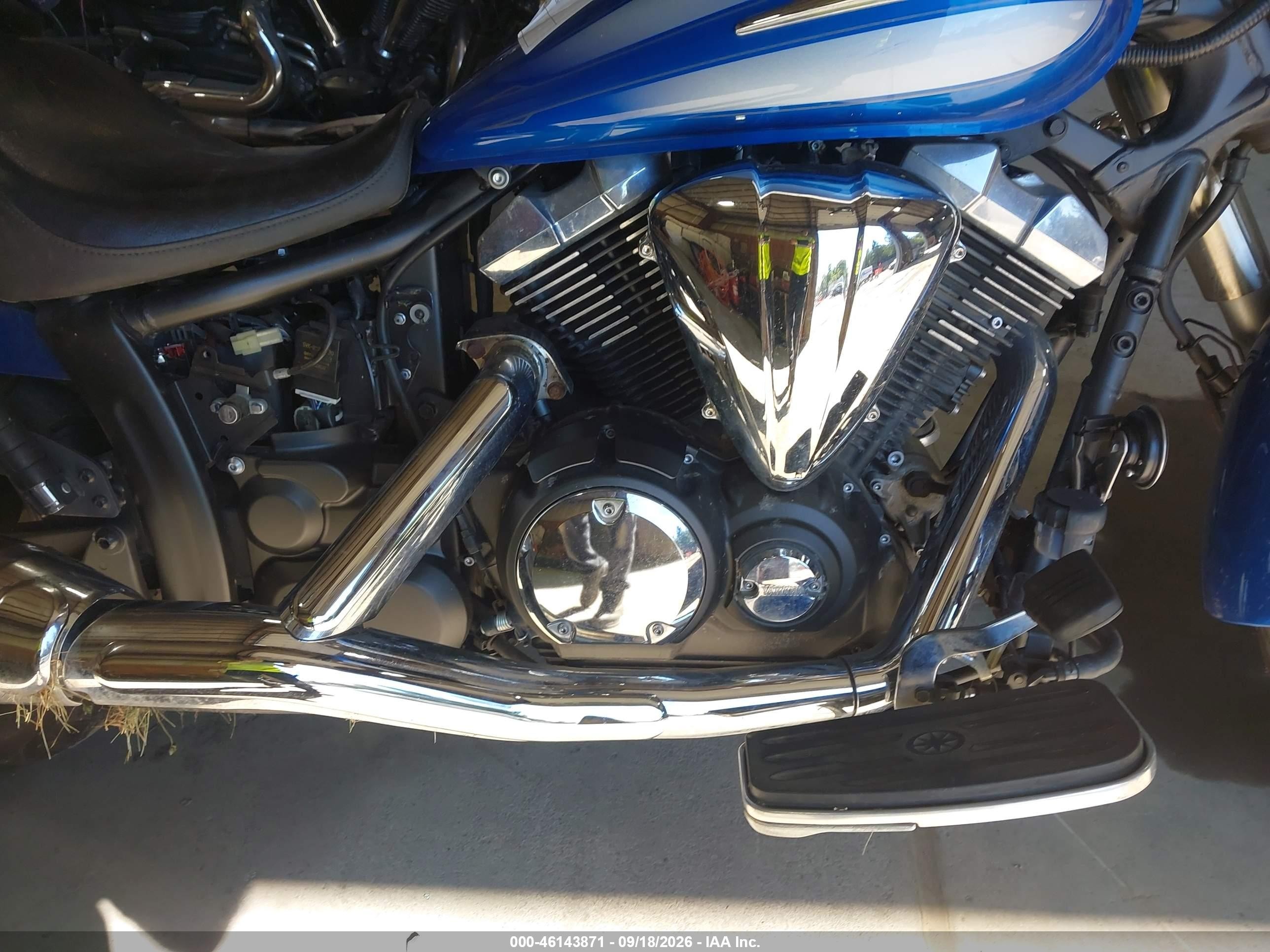 2009 Yamaha Xvs950 VIN JYAVN01E99A004729 IAAI salvage auction — Front & Rear, Mv-907A (New York), sold $700 on 2026-10-21 (photo 8)