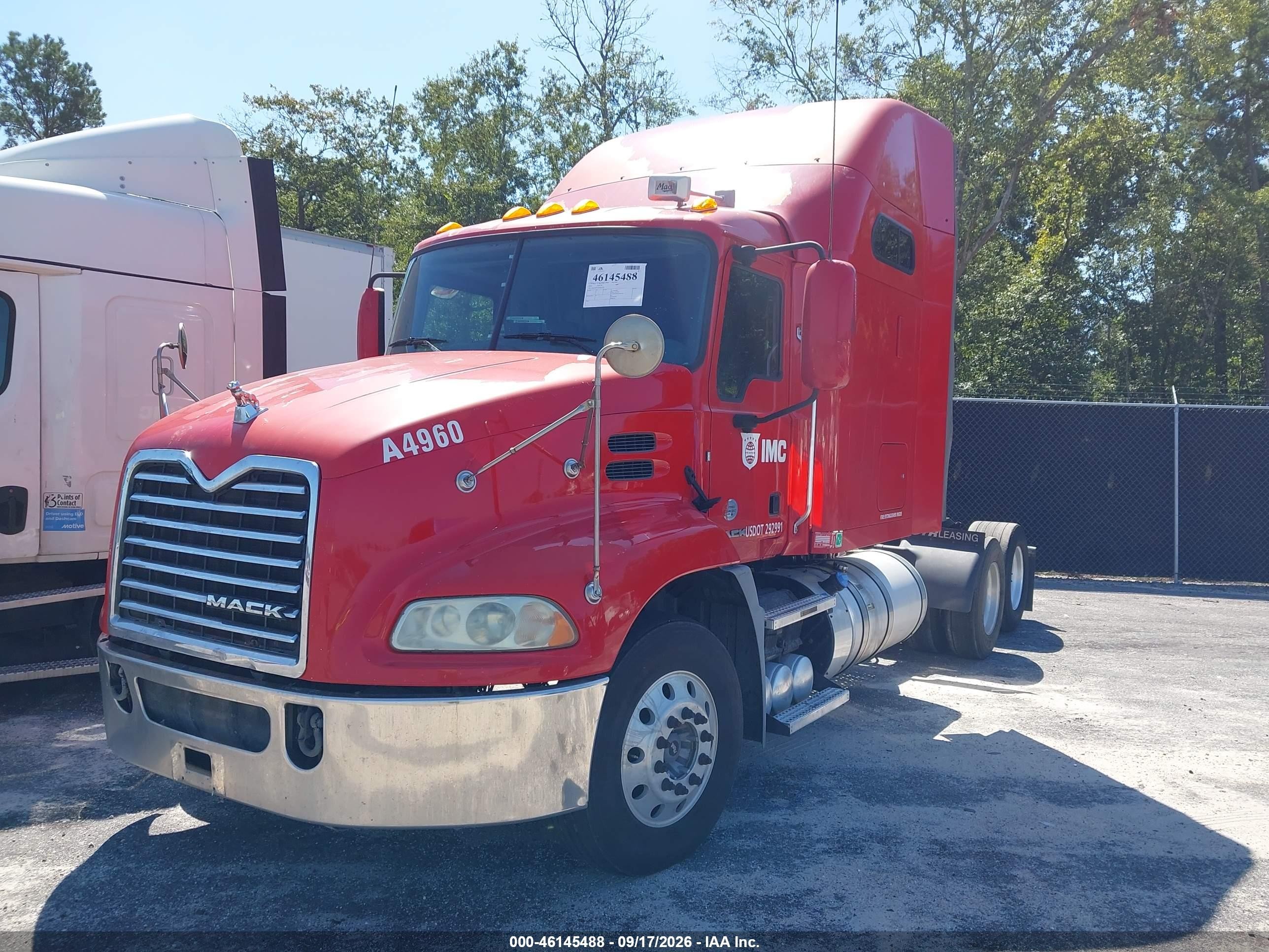 2016 Mack 600 Rd600 VIN 1M1AW07Y7GM053604 IAAI salvage auction — Repossession, Dealer (Iowa), sold $8,250 on 2026-09-30 (photo 2)
