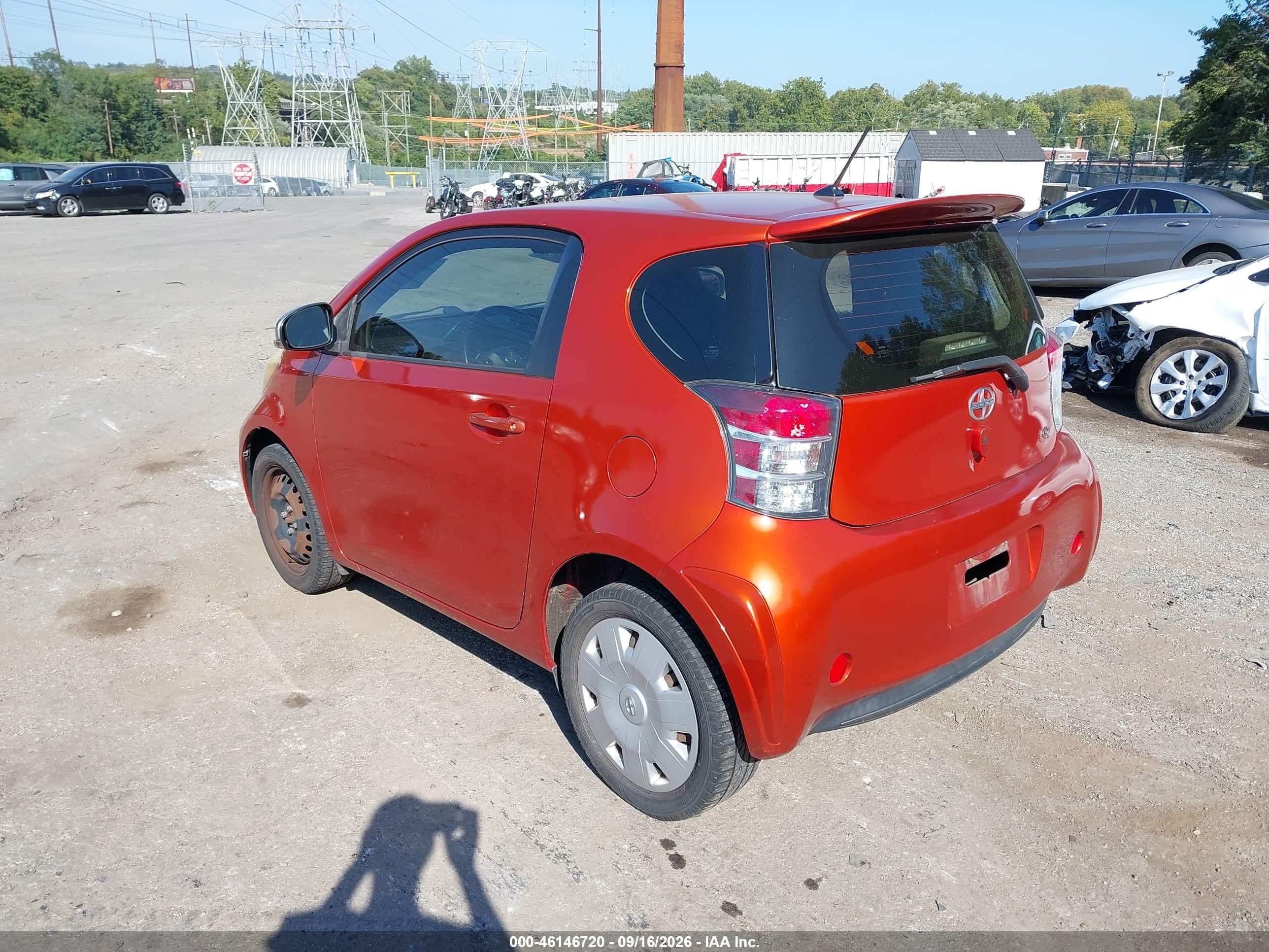 2013 Scion iQ VIN JTNJJXB04DJ023946 IAAI salvage auction — Normal Wear, Clear (Pennsylvania), sold $1,975 on 2026-09-27 (photo 3)