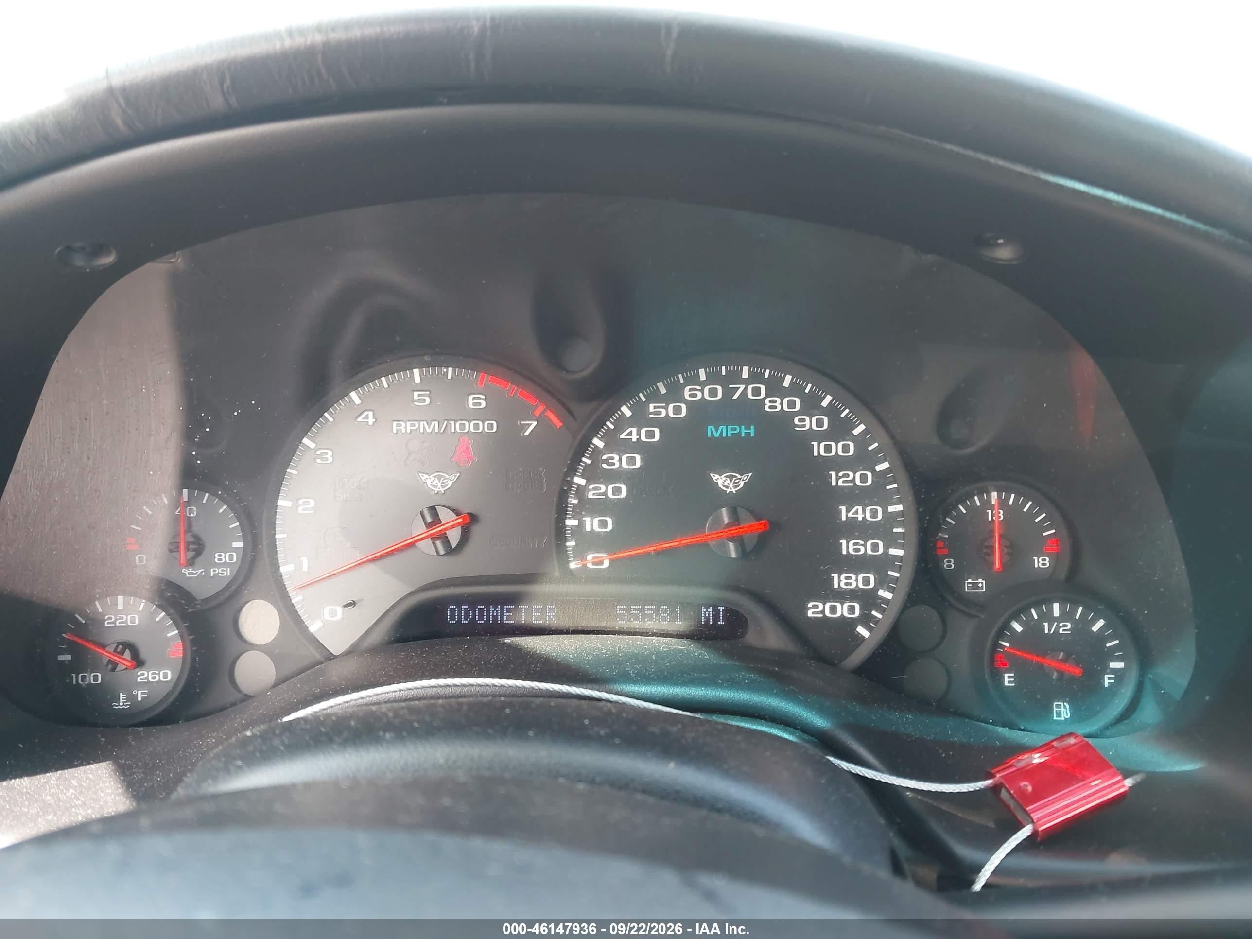 1998 Chevrolet Corvette VIN 1G1YY32G2W5122340 IAAI salvage auction — Normal Wear, Clear - Dealer Only (California), sold $9,950 on 2026-10-12 (photo 7)