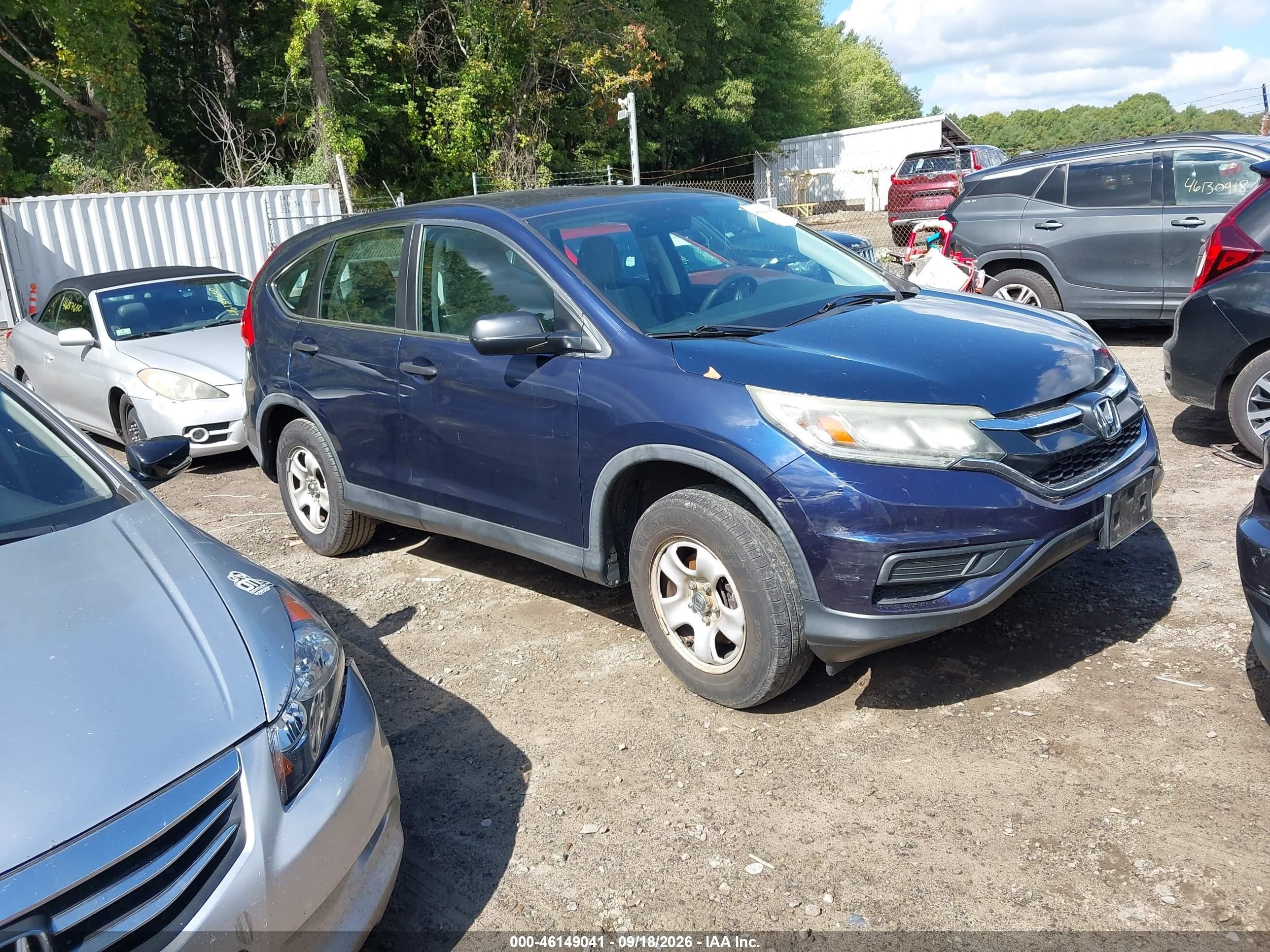 2015 Honda Cr-v VIN 5J6RM4H33FL076587 IAAI salvage auction — Rear End, Salvage (Connecticut), sold $3,000 on 2026-09-23 (photo 1)