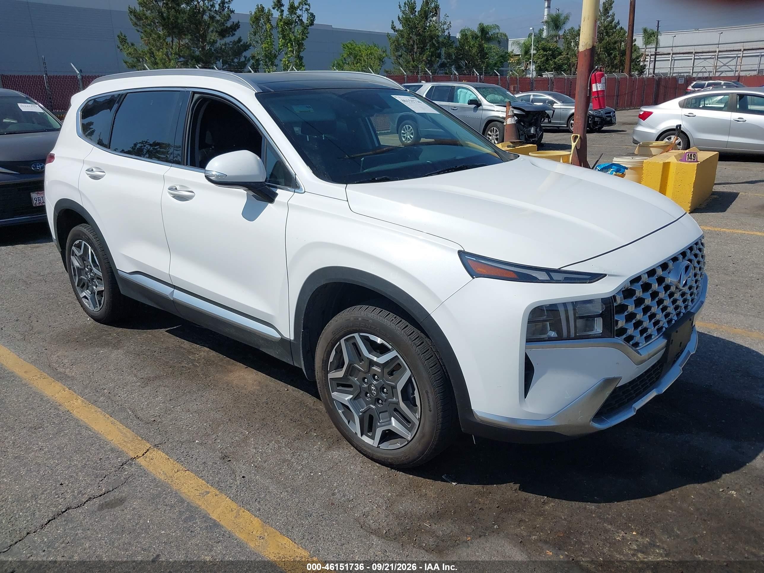 2022 Hyundai Santa Fe Hybrid VIN KM8S3DA10NU037432 — IAAI salvage auction photo