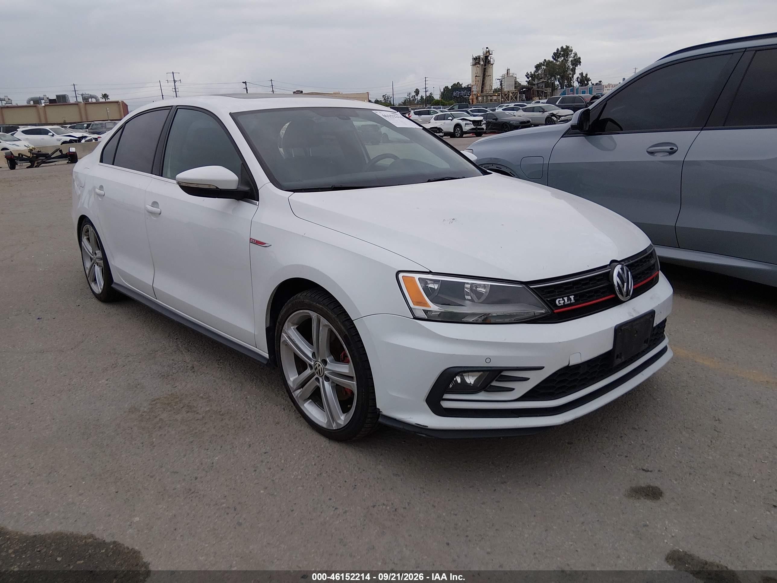 2016 Volkswagen Jetta VIN 3VW4T7AJ2GM225906 IAAI salvage auction — Side, Salvage (California), sold $2,100 on 2026-09-26 (photo 1)