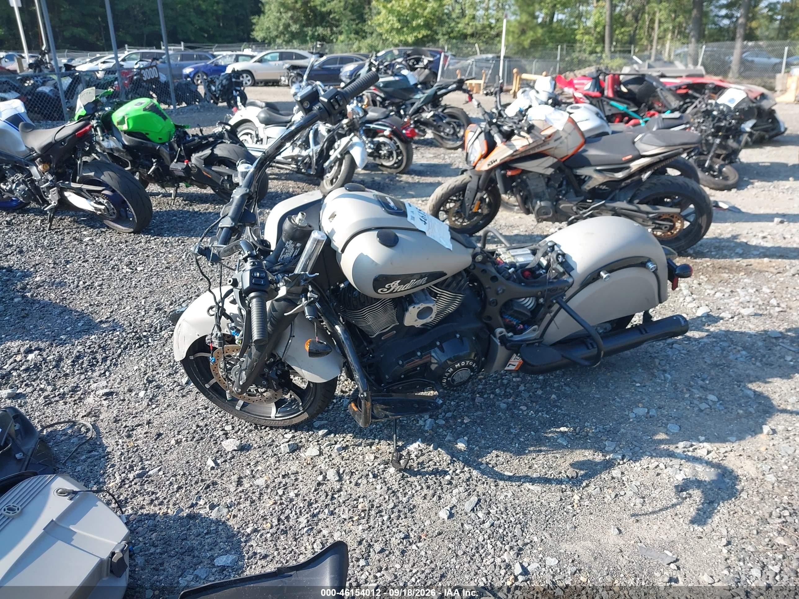 2023 Indian Motorcycle Co. ROADMASTER VIN 56KTKDBB9P3422140 IAAI salvage auction — Front End, Salvage (Virginia), sold $600 on 2026-10-20 (photo 2)