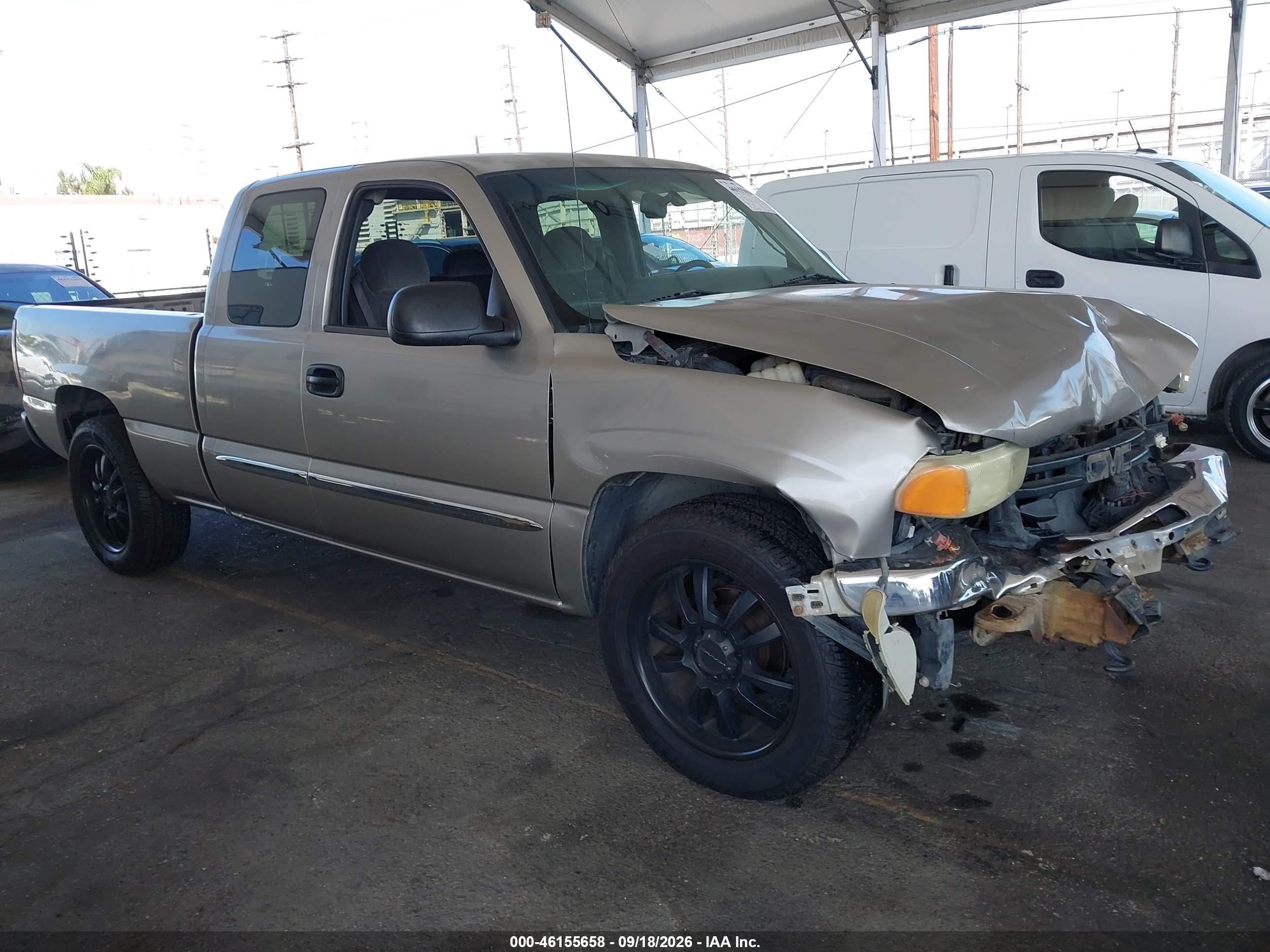 2003 Gmc Sierra 1500 VIN 2GTEC19T131132287 IAAI salvage auction — Front End, Salvage (California), sold $725 on 2026-10-05 (photo 1)