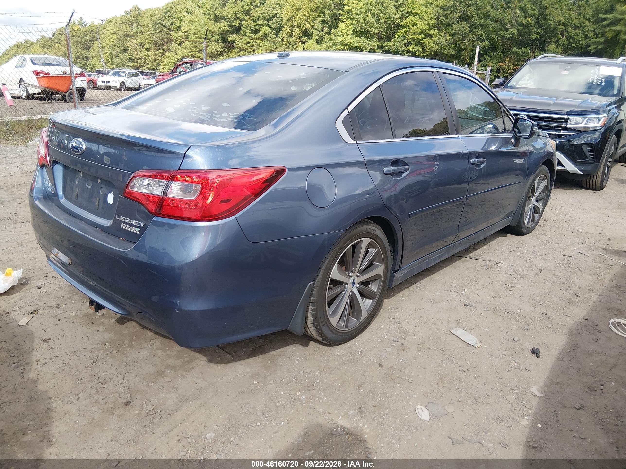 2015 Subaru LEGACY VIN 4S3BNAN64F3063851 IAAI salvage auction — Side, Clear (Massachusetts), sold $950 on 2026-10-01 (photo 4)
