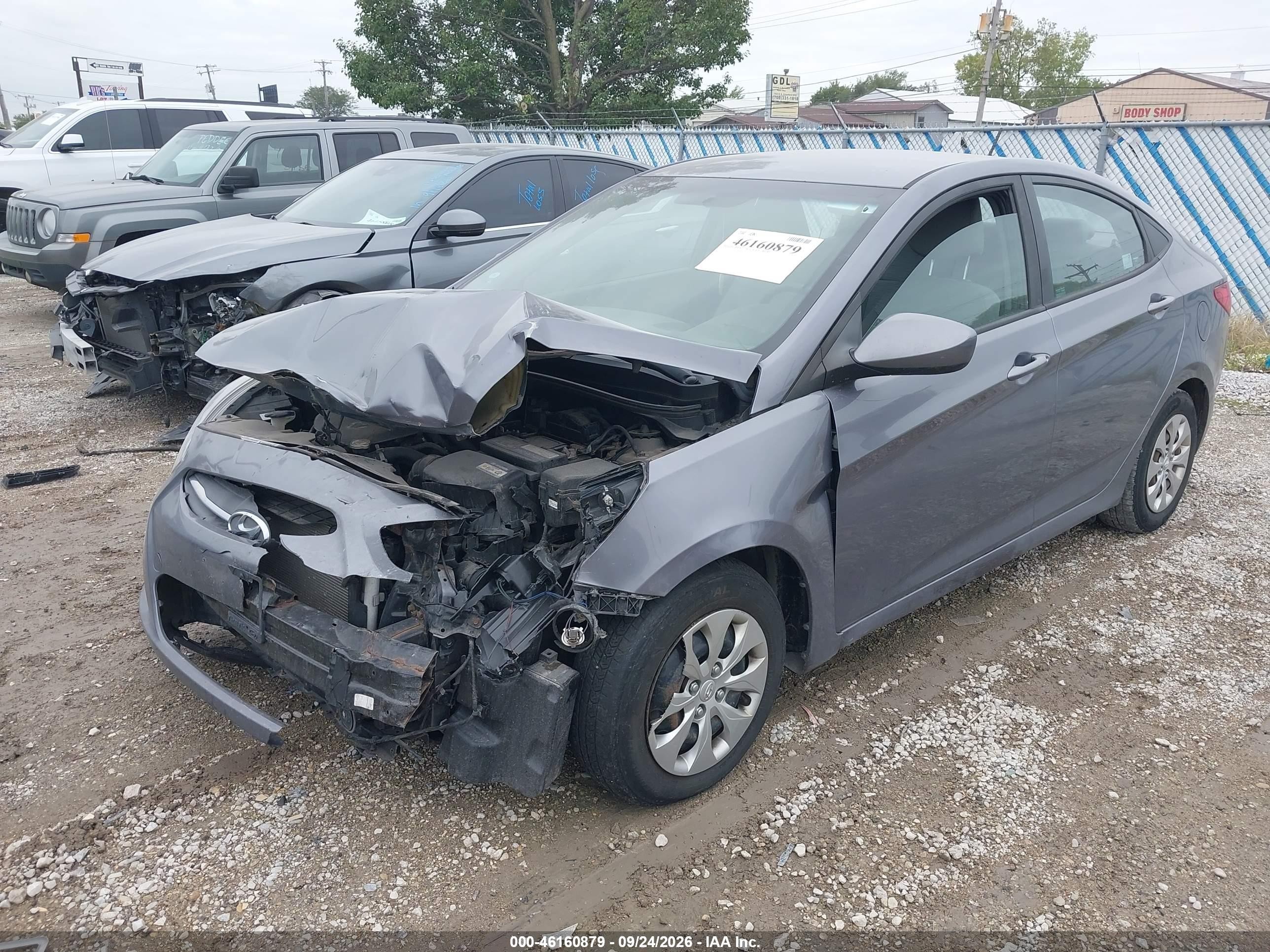 2016 Hyundai Accent VIN KMHCT4AE8GU142634 IAAI salvage auction — Normal Wear, Clear (Illinois), sold $700 on 2026-10-02 (photo 2)