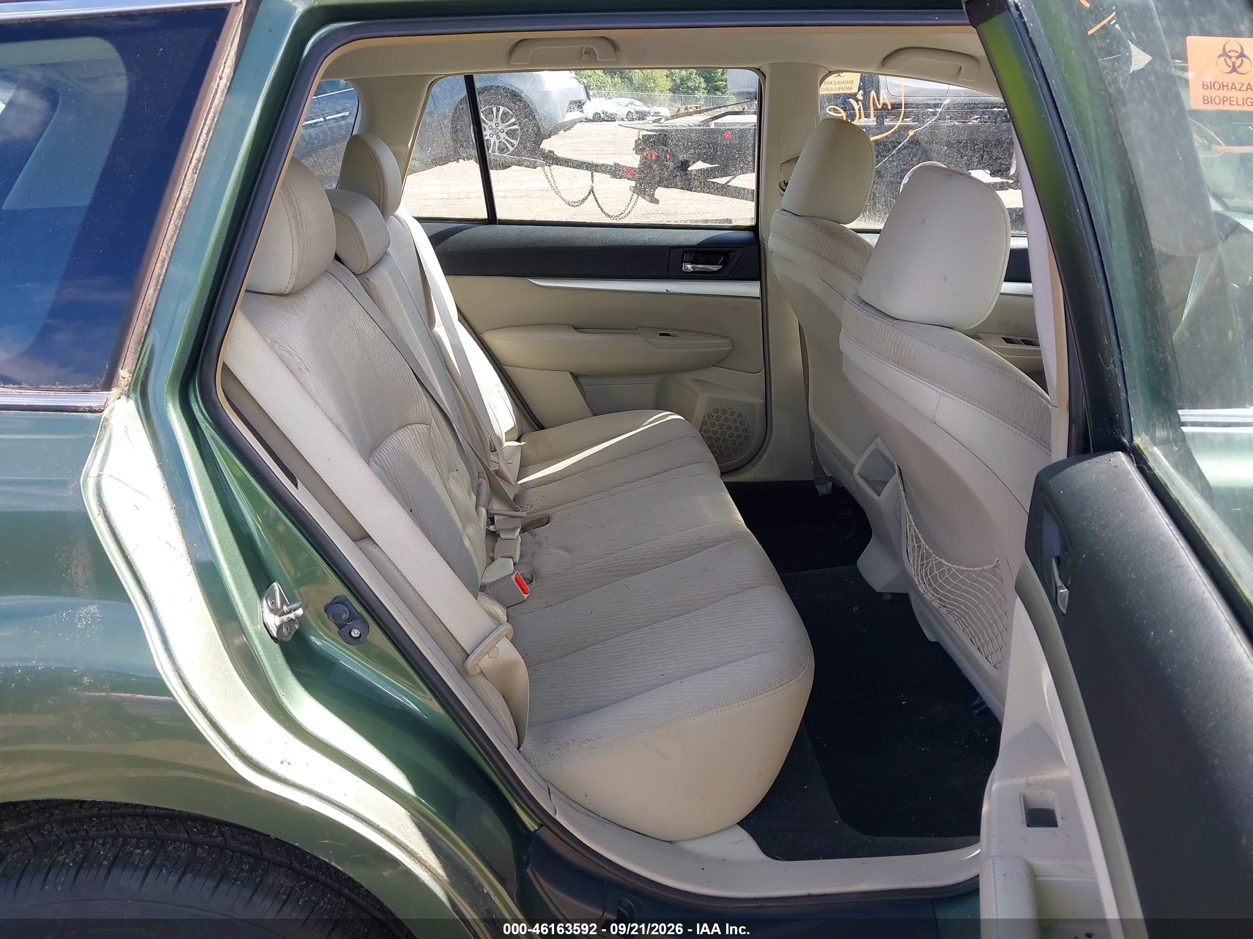 2012 Subaru Outback VIN 4S4BRBAC5C3266146 IAAI salvage auction — Normal Wear, Clear (Massachusetts), sold $1,250 on 2026-09-27 (photo 8)