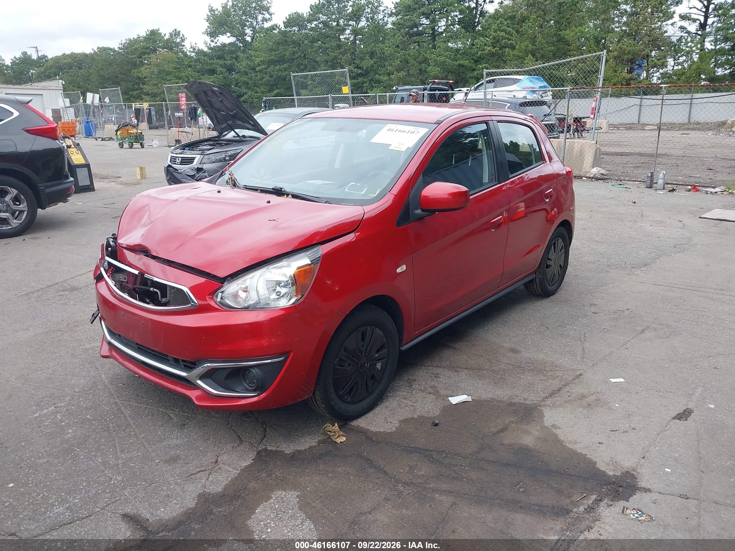 2019 Mitsubishi Mirage VIN ML32A3HJ0KH003931 IAAI salvage auction — Front End, Mv-907A (New York), sold $1,200 on 2026-10-08 (photo 2)
