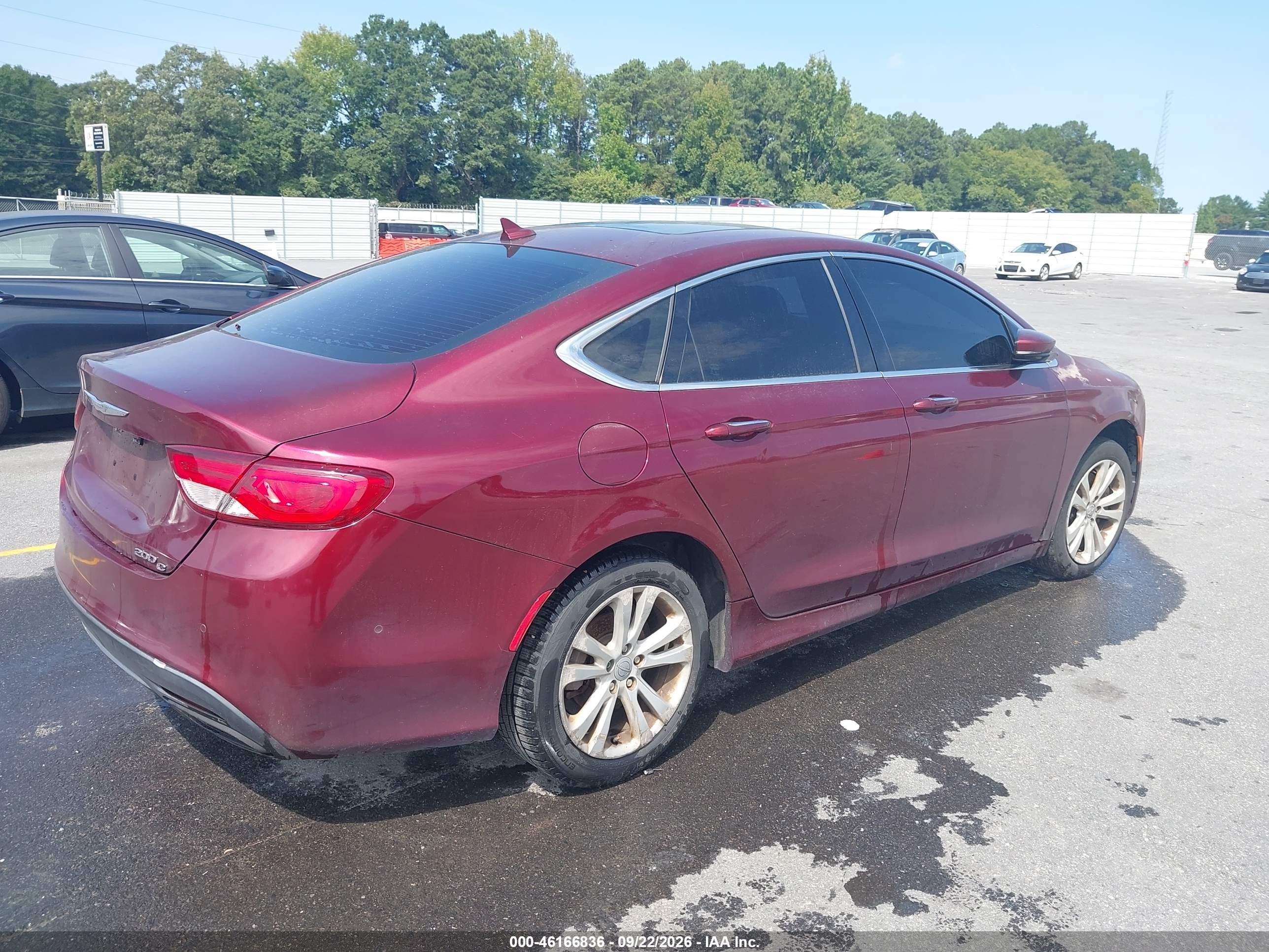 2016 Chrysler 200 VIN 1C3CCCCG9GN176948 IAAI salvage auction — Repossession, Repossession Paperwork (Georgia), sold $400 on 2026-10-10 (photo 4)