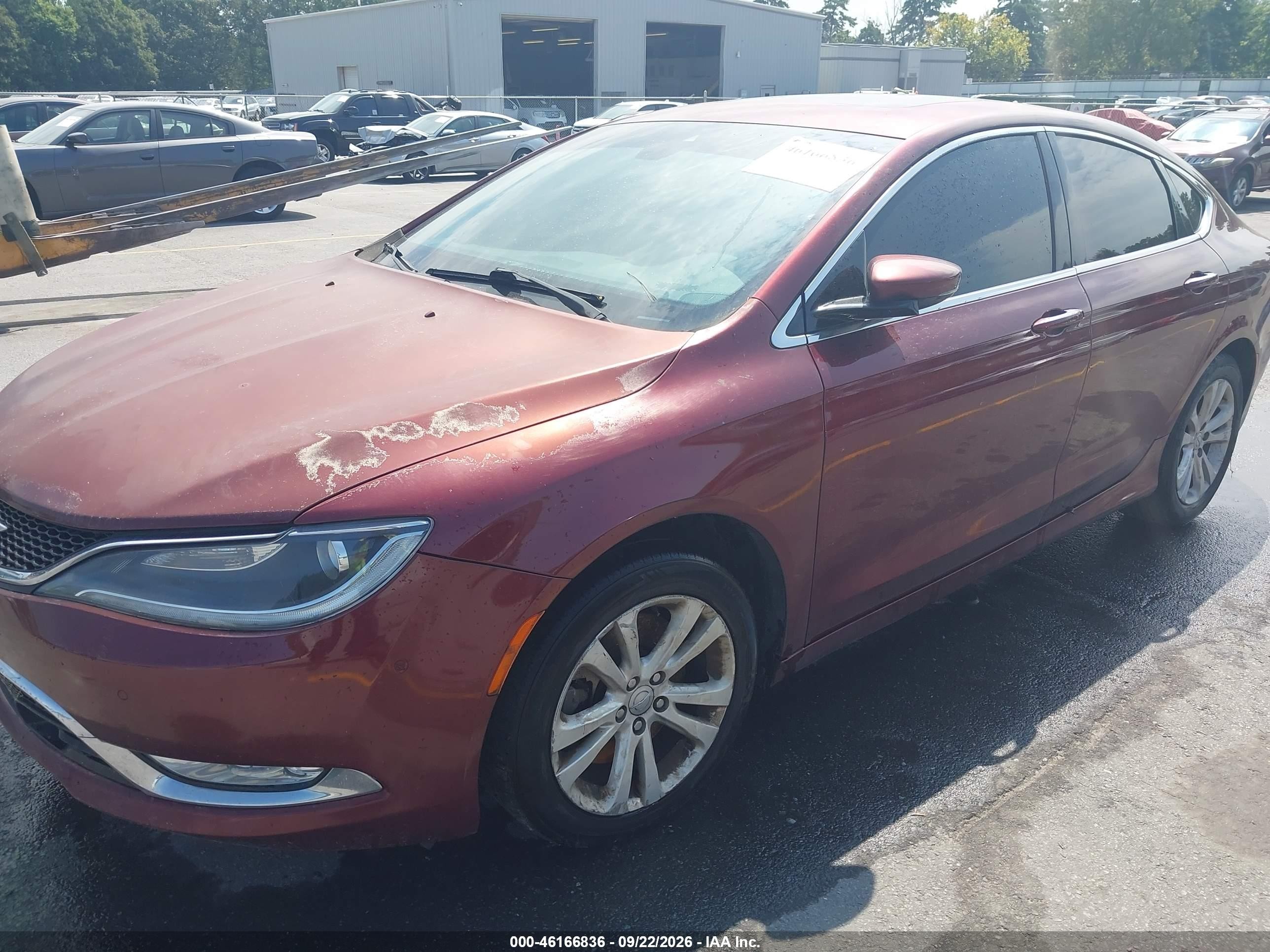 2016 Chrysler 200 VIN 1C3CCCCG9GN176948 IAAI salvage auction — Repossession, Repossession Paperwork (Georgia), sold $400 on 2026-10-10 (photo 6)