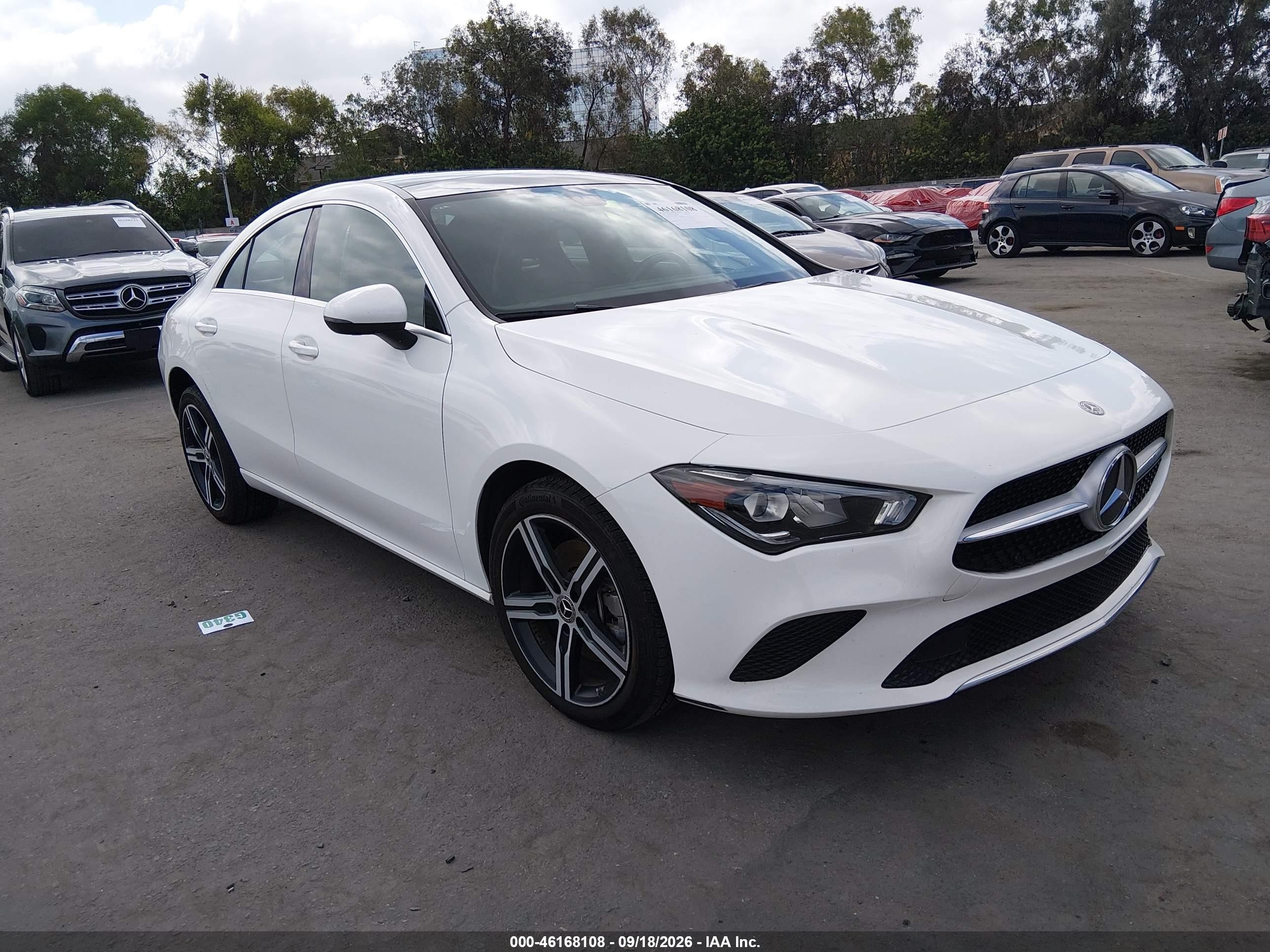 2020 Mercedes-Benz CLA-Class VIN WDD5J4GB7LN034354 — IAAI salvage auction photo