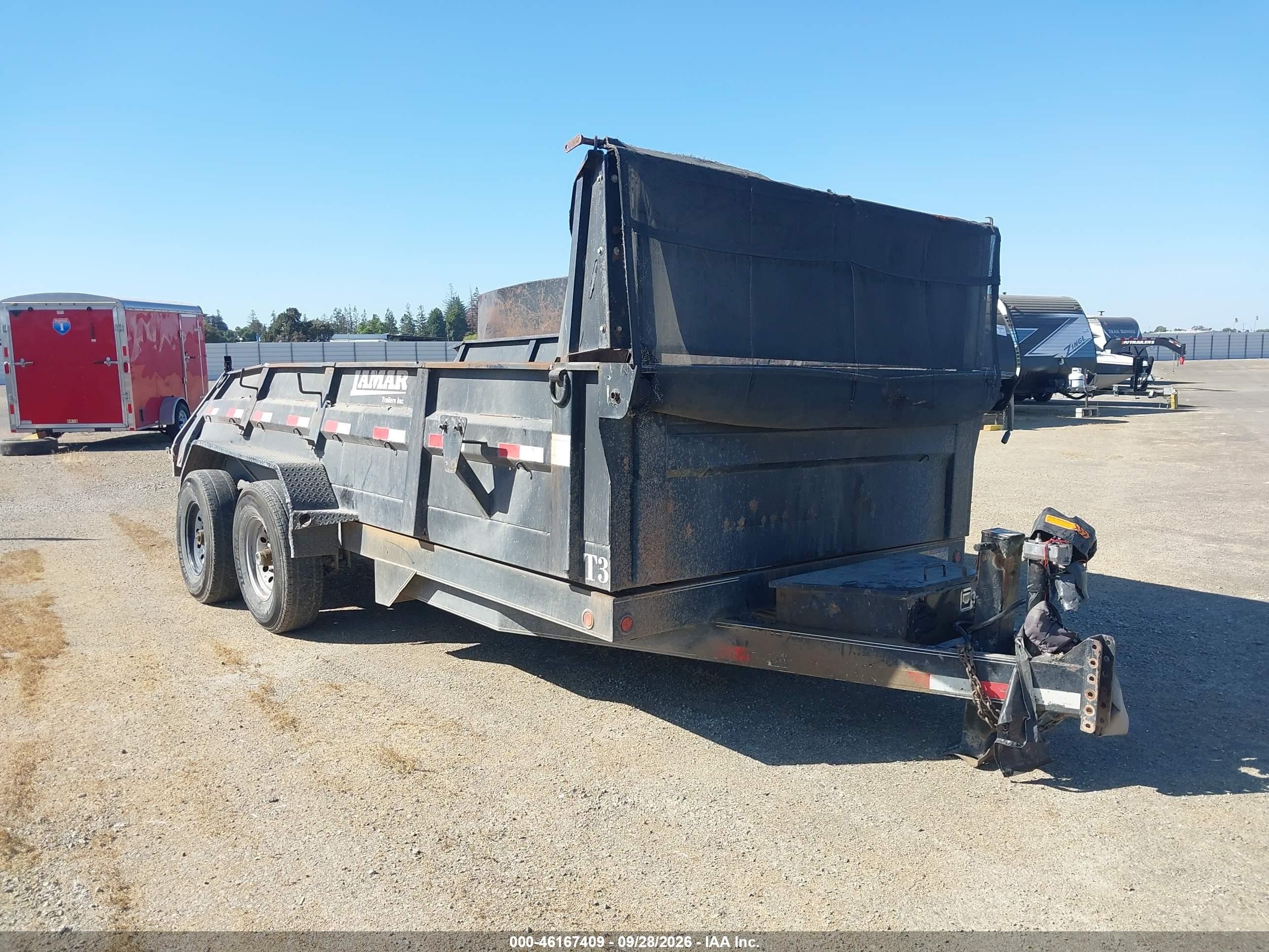 2016 Lamar 16' Trailer VIN 5RVDC1622GP035704 IAAI salvage auction — Rollover, Salvage (California), sold $600 on 2026-10-07 (photo 1)