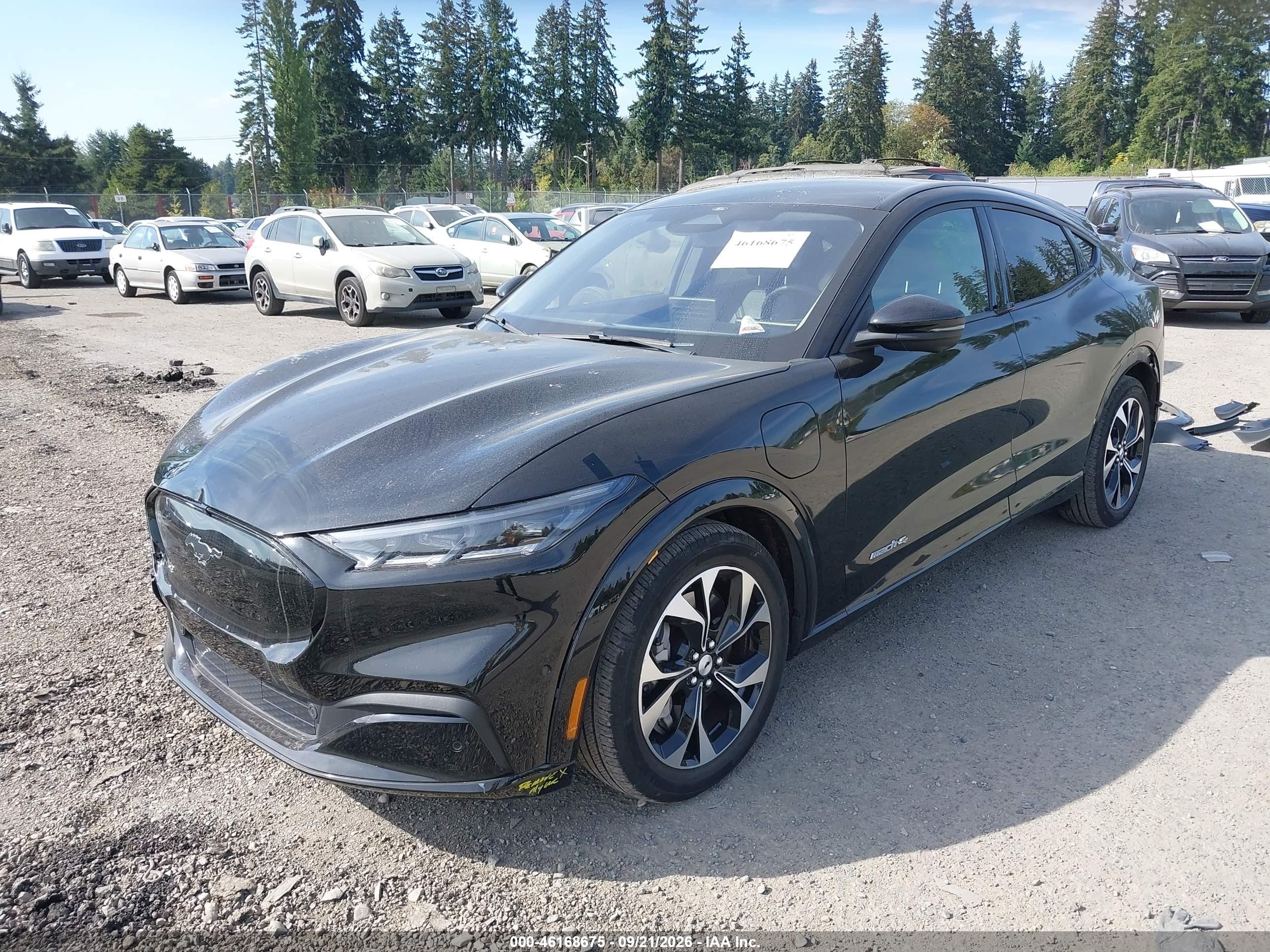 2021 Ford Mustang mach-e VIN 3FMTK3SSXMMA09018 IAAI salvage auction — Front & Rear, Bill Of Sale (Washington), sold $10,100 on 2026-10-08 (photo 2)