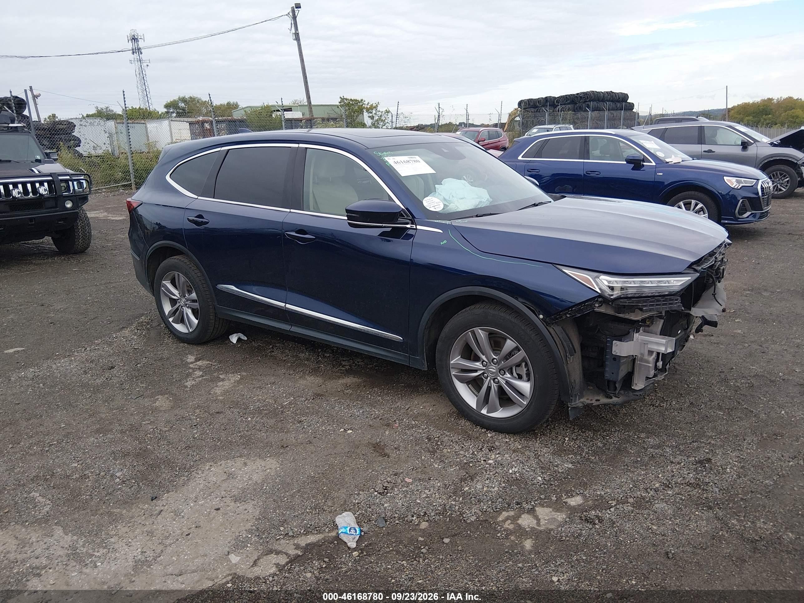 2022 Acura MDX VIN 5J8YE1H39NL005214 — IAAI salvage auction photo