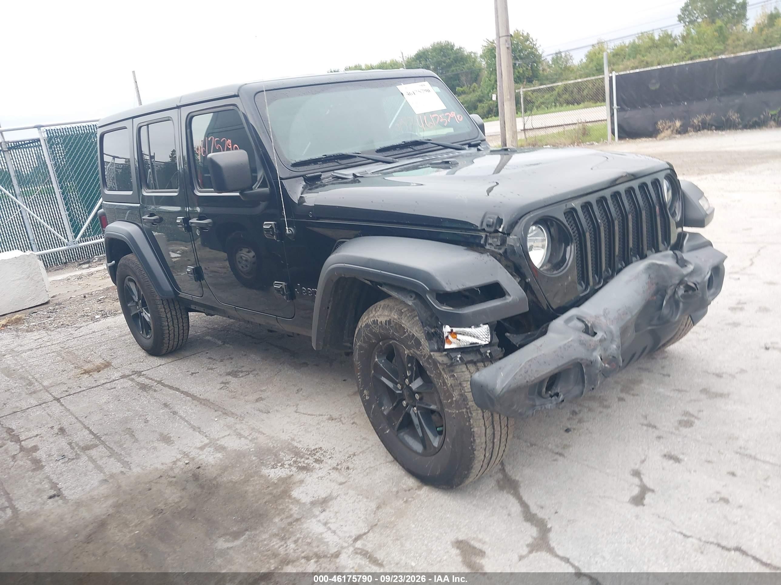 2020 Jeep Wrangler Unlimited VIN 1C4HJXDG6LW313359 — IAAI salvage auction photo