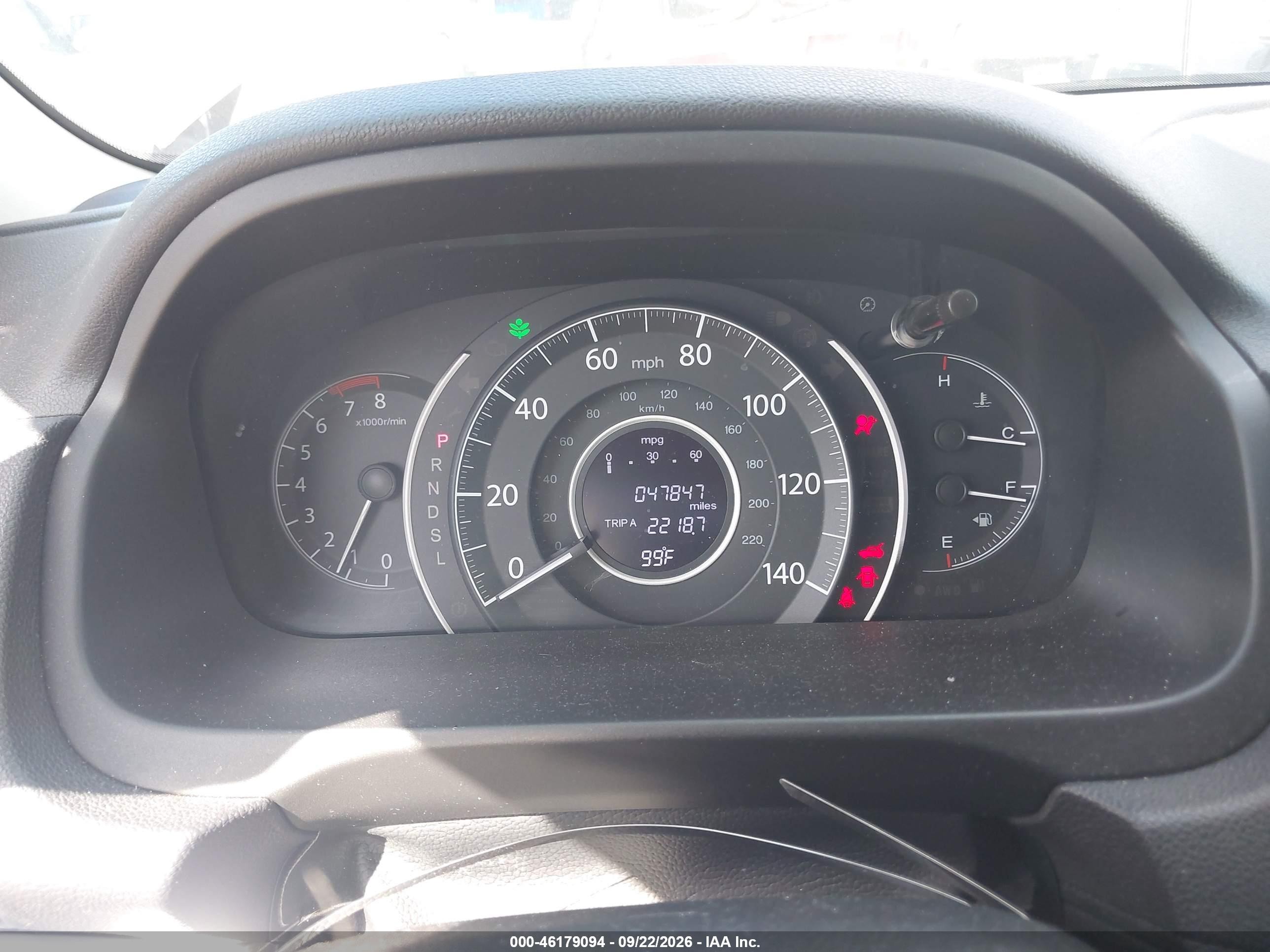 2015 Honda CR-V VIN 5J6RM4H34FL015426 IAAI salvage auction — Unknown, Salvage (Arizona), sold $4,250 on 2026-10-21 (photo 7)