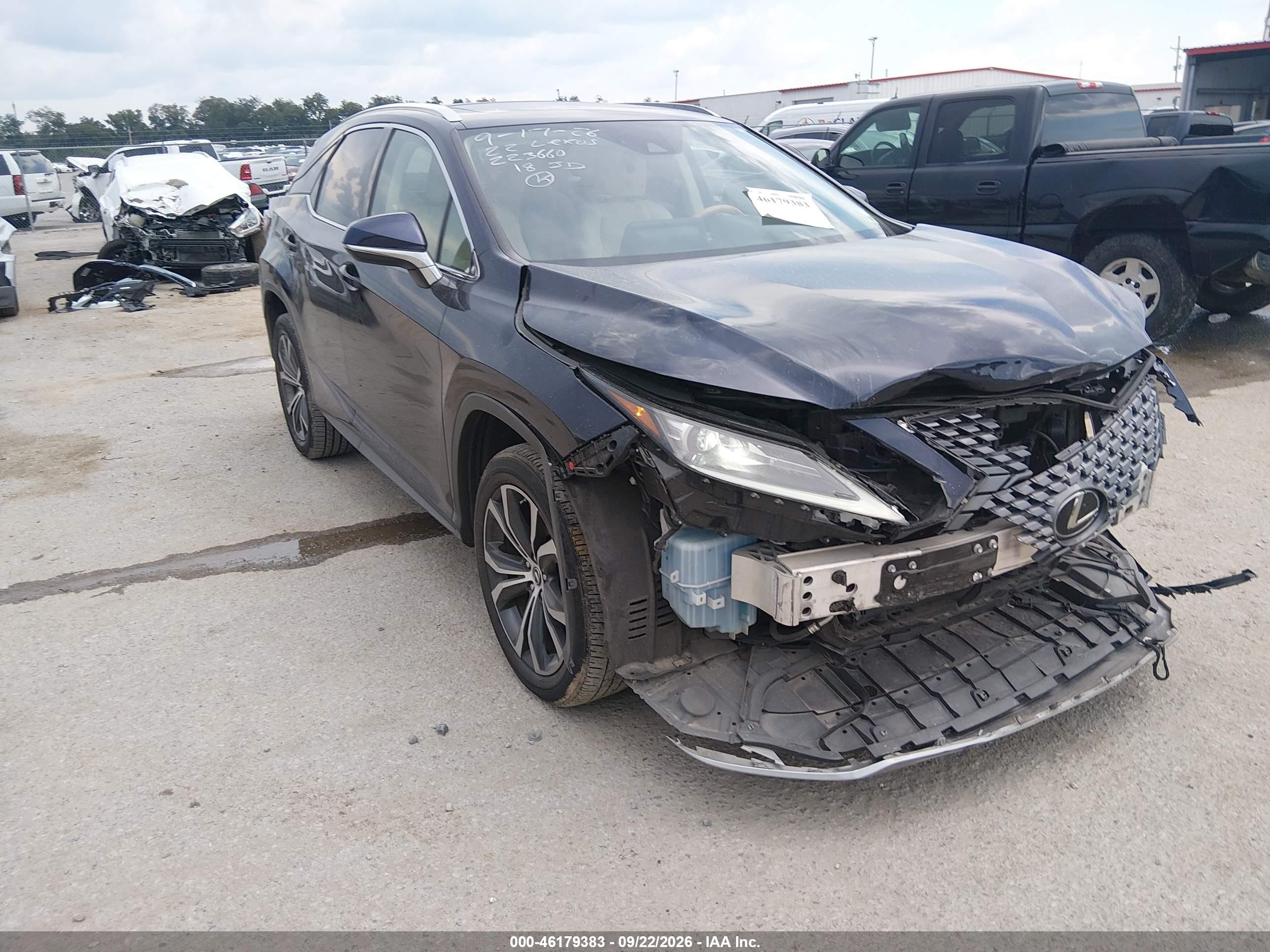 2022 Lexus RX 350 VIN 2T2HZMAA4NC223660 — IAAI salvage auction photo