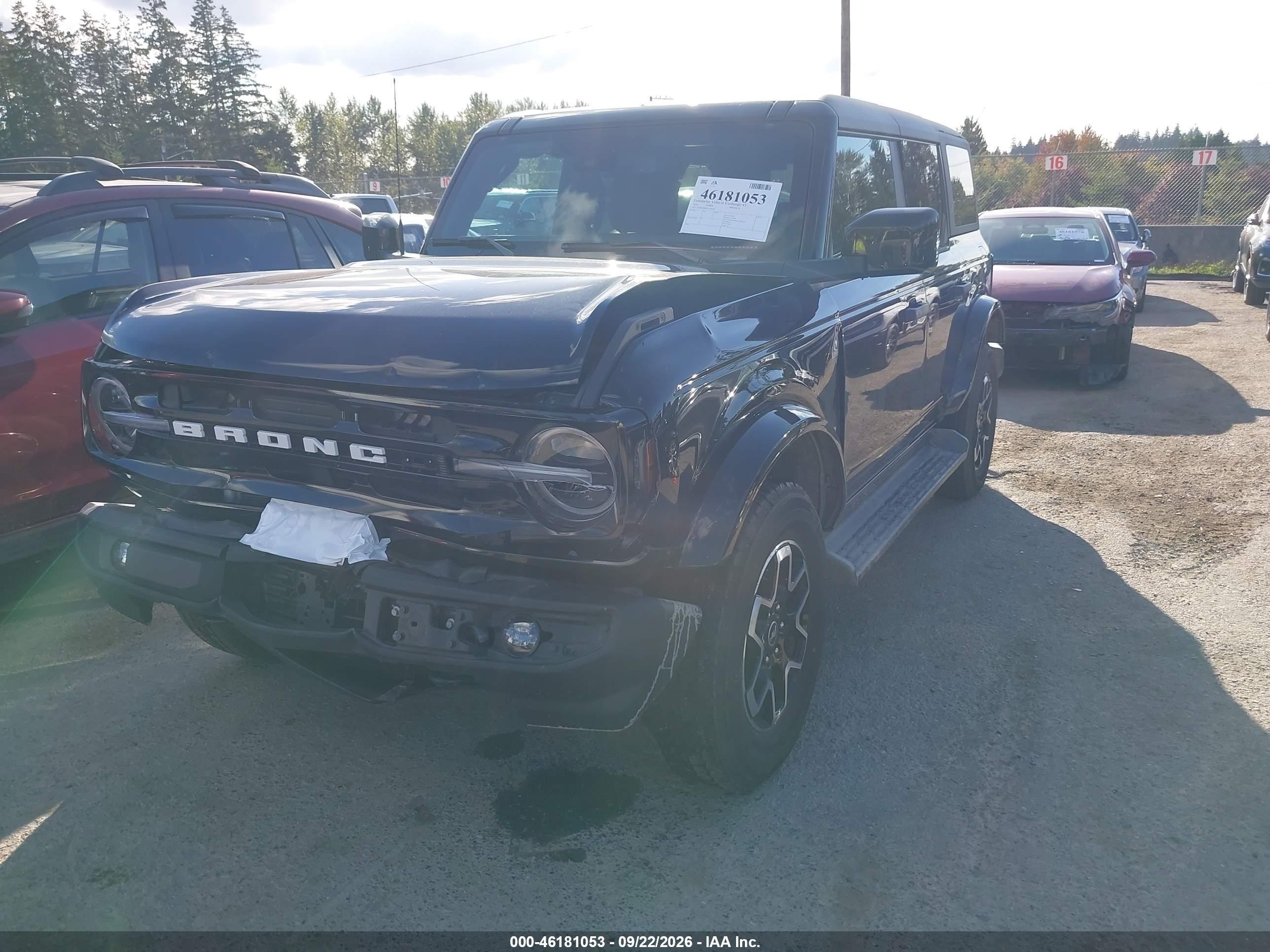2026 Ford Bronco VIN 1FMDE8BH4TLA40360 IAAI salvage auction — Front End, Enterprise Vehicles Clear Only (Oregon), sold $22,000 on 2026-09-25 (photo 2)