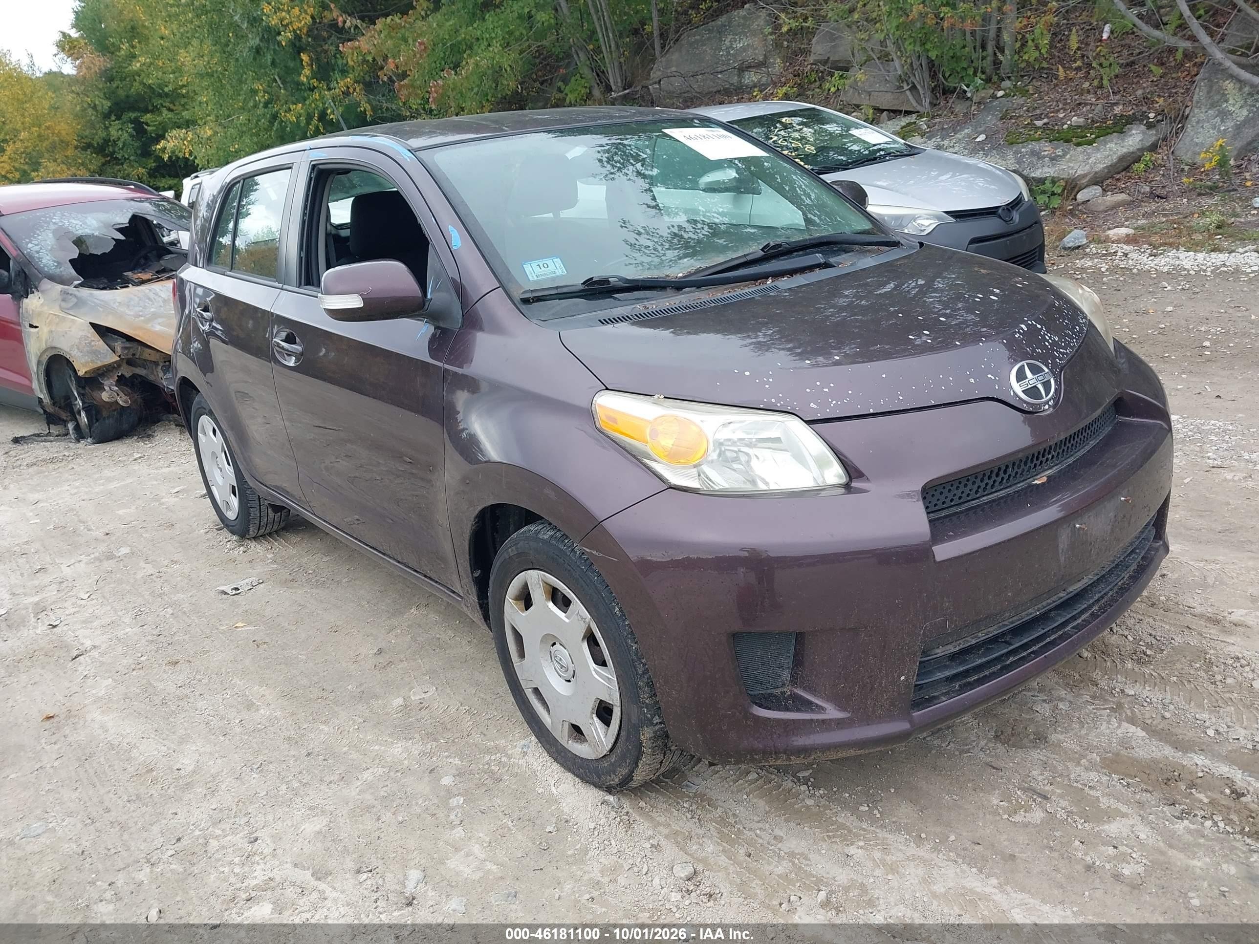 2010 Scion Xd VIN JTKKU4B49A1006839 IAAI salvage auction — Front End, Clear (Massachusetts), sold $1,200 on 2026-10-06 (photo 1)