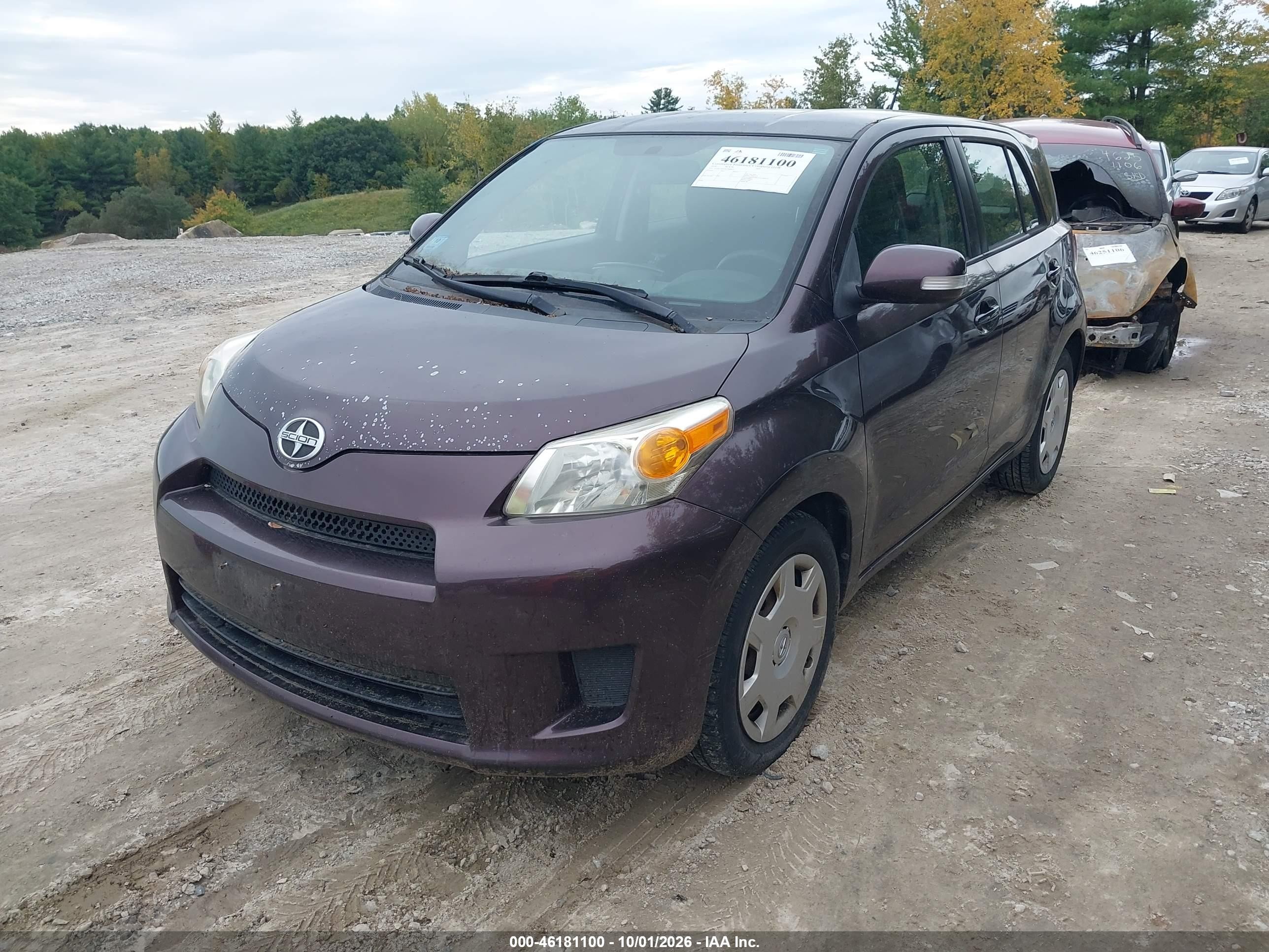 2010 Scion Xd VIN JTKKU4B49A1006839 IAAI salvage auction — Front End, Clear (Massachusetts), sold $1,200 on 2026-10-06 (photo 2)