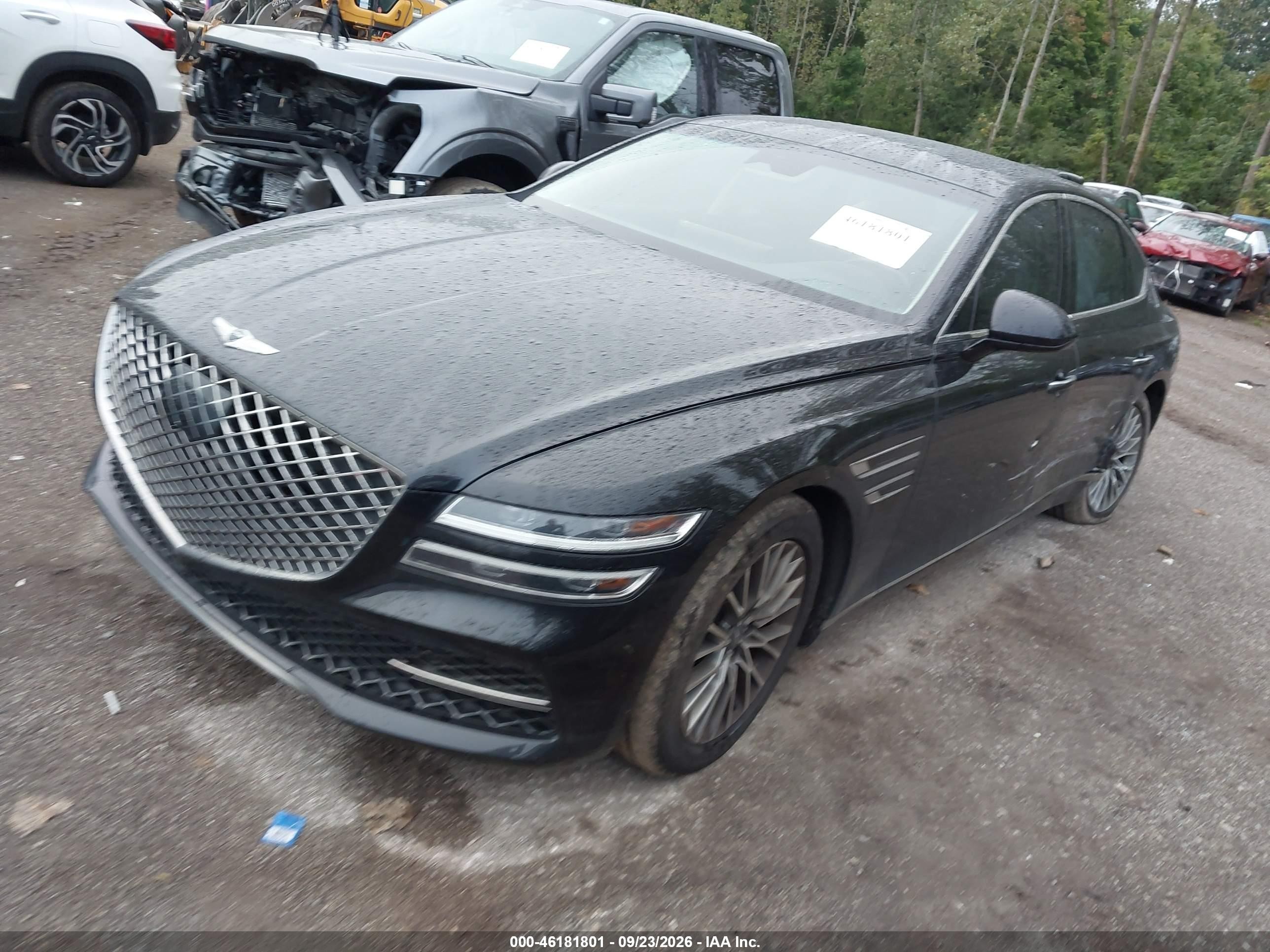 2021 Genesis G80 VIN KMTGB4SC2MU049336 IAAI salvage auction — Side, Salvage (Ohio), sold $8,600 on 2026-10-08 (photo 2)