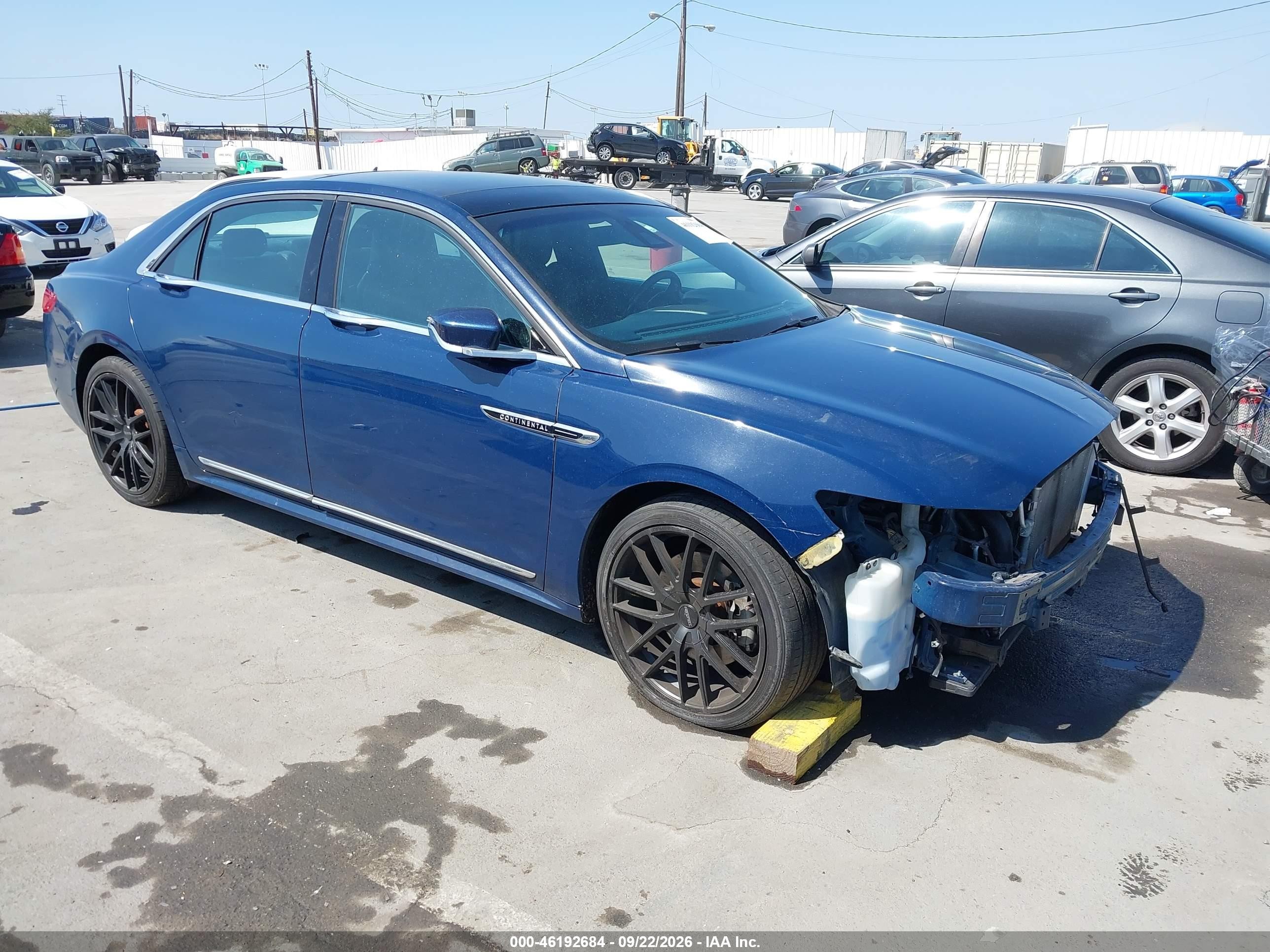 2017 Lincoln Continental VIN 1LN6L9BC9H5626573 IAAI salvage auction — Normal Wear, Salvage Title - Dealer (California), sold $4,825 on 2026-10-07 (photo 1)