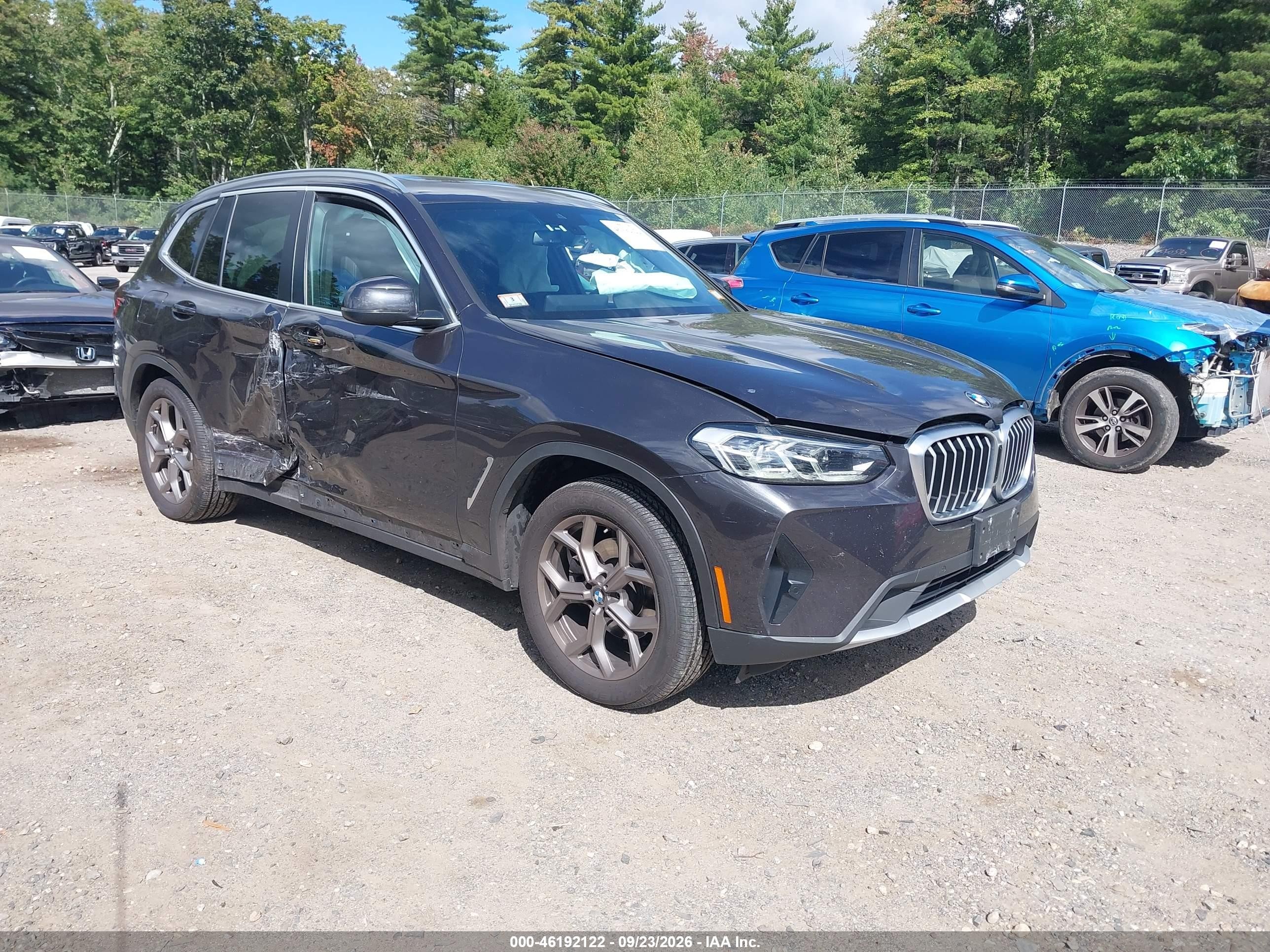 2022 BMW X3 VIN 5UX53DP05N9K23601 — IAAI salvage auction photo