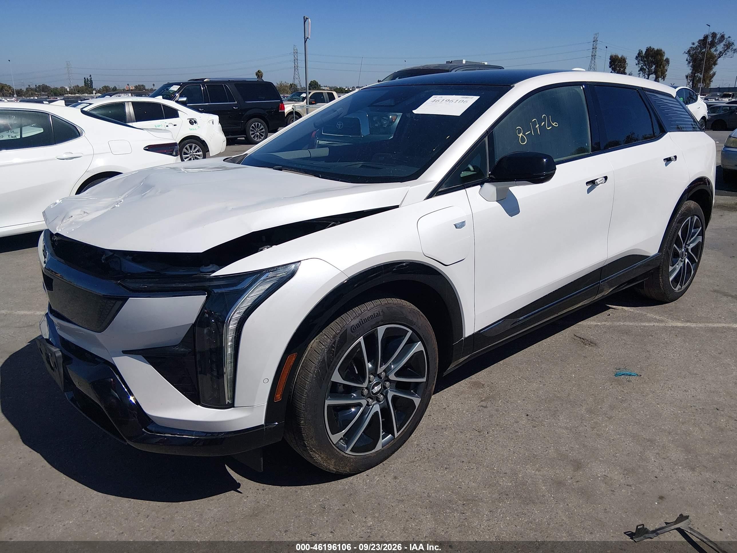 2025 Cadillac OPTIQ VIN 3GYK3GMR2SS207139 IAAI salvage auction — Front End, Salvage (California), sold $18,350 on 2026-10-08 (photo 2)