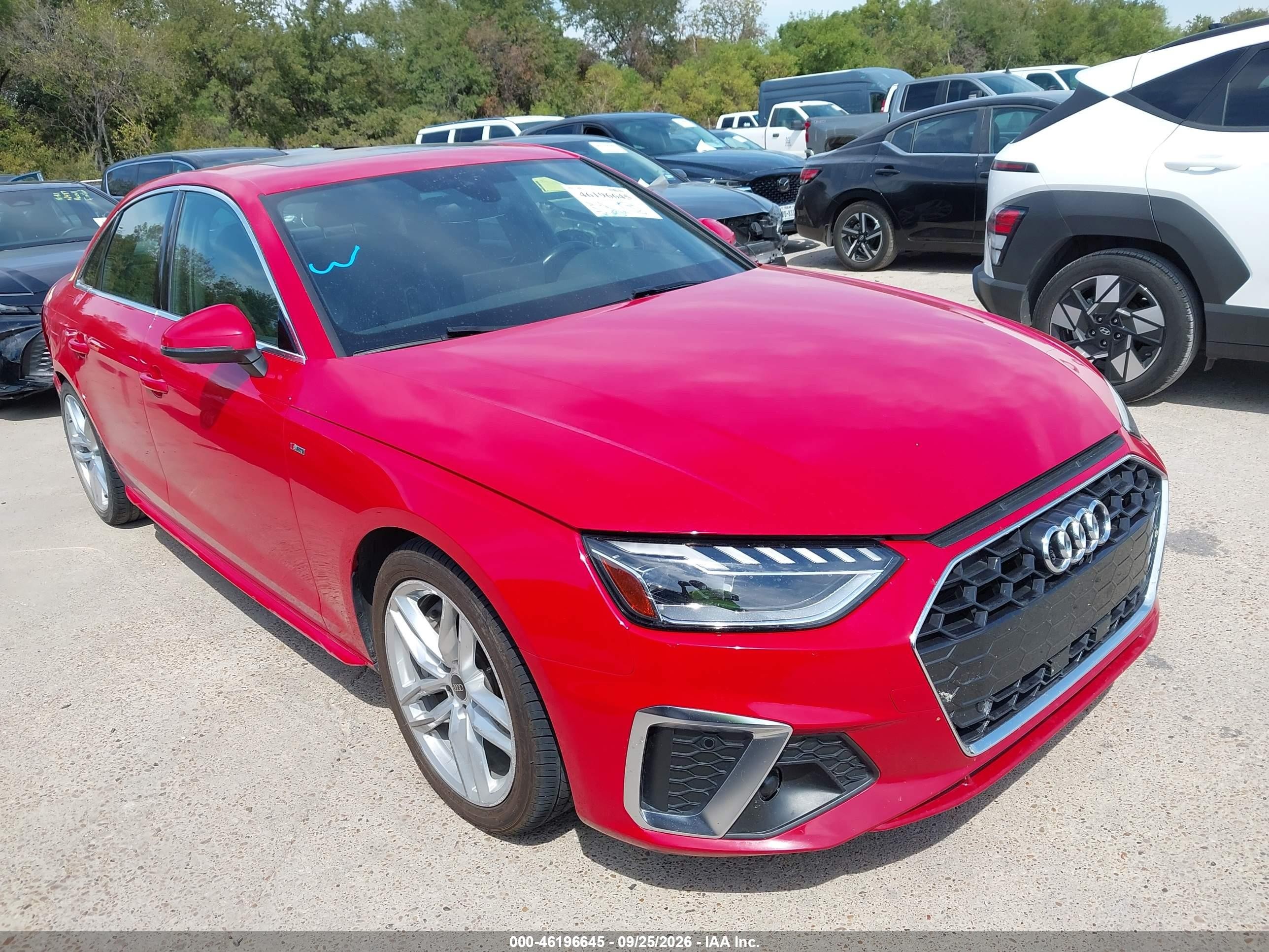 2024 Audi A4 VIN WAUEAAF46RN015750 — IAAI salvage auction photo