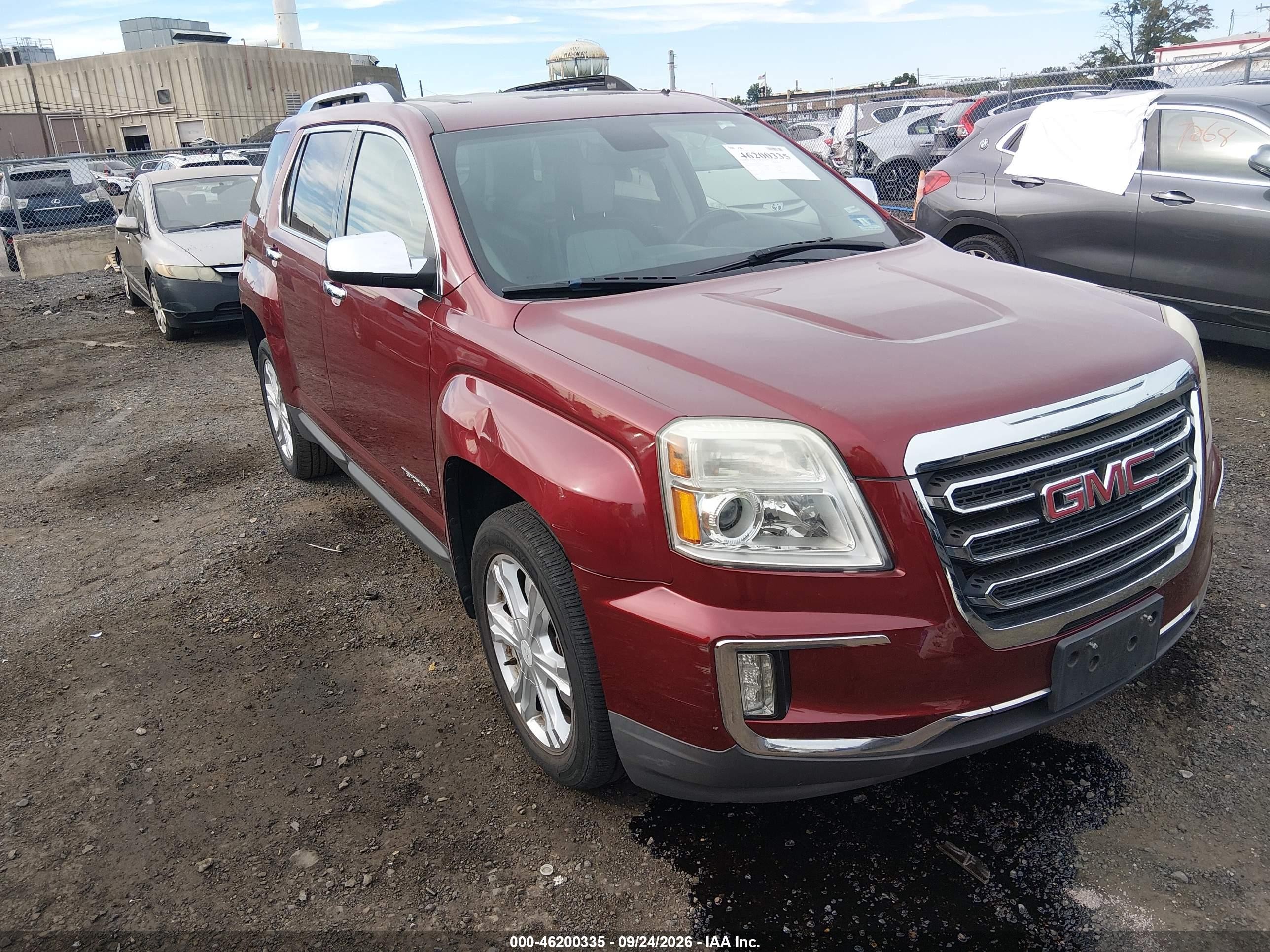 2016 Gmc Terrain VIN 2GKFLUEK6G6223264 IAAI salvage auction — Normal Wear, Clear (New Jersey), sold $1,475 on 2026-09-28 (photo 1)