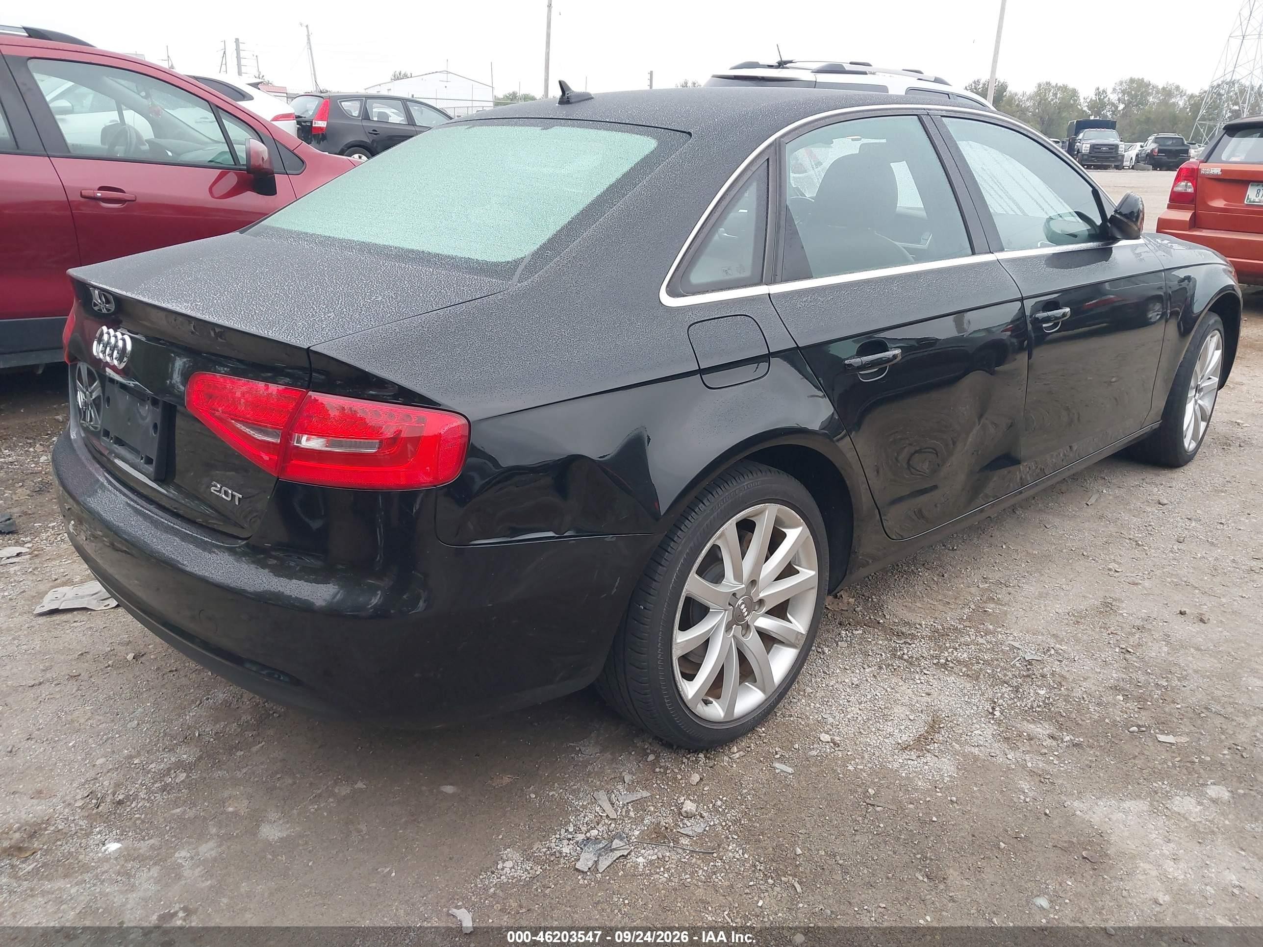2013 Audi A4 VIN WAUEFAFL5DN031942 IAAI salvage auction — Normal Wear, Clear (Indiana), sold $850 on 2026-10-05 (photo 4)