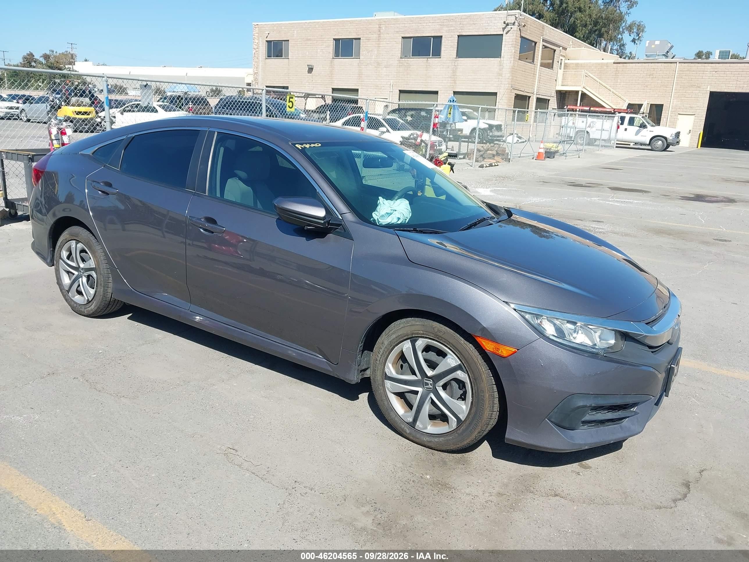 2016 Honda Civic VIN 2HGFC2F52GH522734 IAAI salvage auction — Unknown, Salvage (California), sold $3,500 on 2026-10-12 (photo 1)