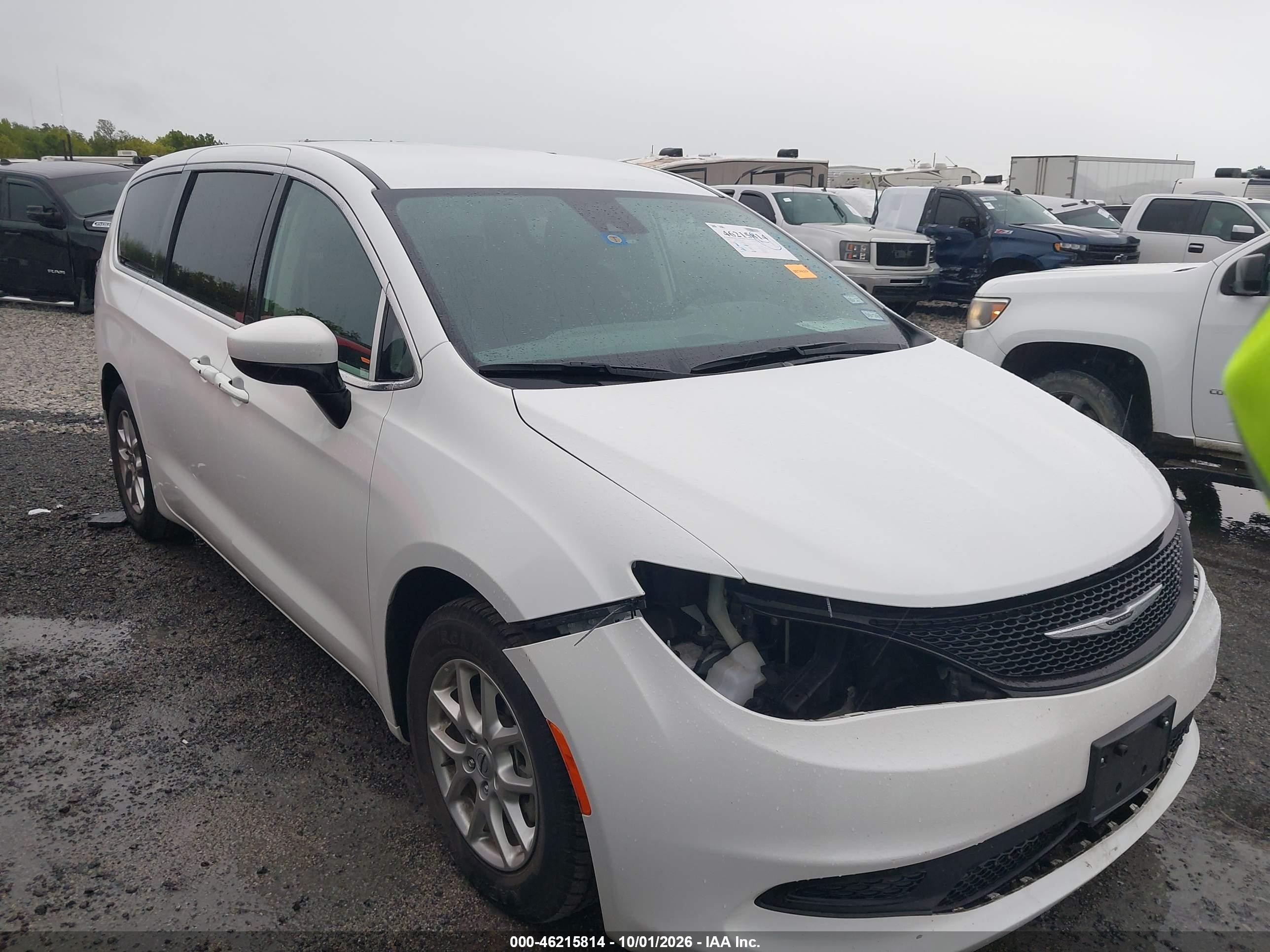 2023 Chrysler Voyager VIN 2C4RC1CG6PR601765 IAAI salvage auction — Front End, Enterprise Vehicles Clear Only (Texas), sold $11,600 on 2026-10-02 (photo 1)