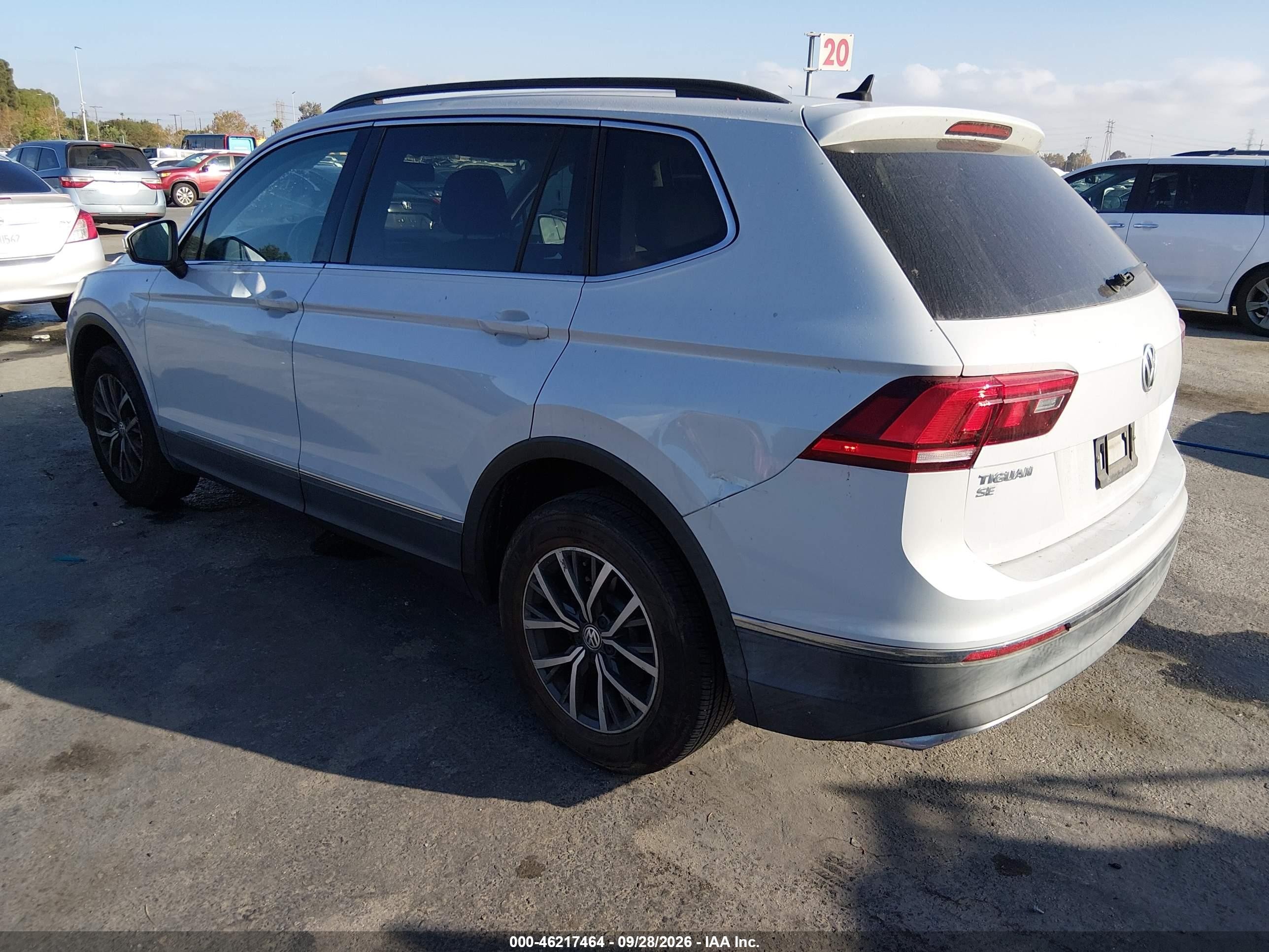 2018 Volkswagen Tiguan VIN 3VV2B7AX7JM199944 IAAI salvage auction — Unknown, Salvage (California), sold $4,850 on 2026-10-05 (photo 3)